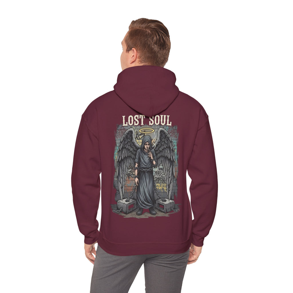 Angel of the Lost Soul Hoodie – Gothic Angel Wings Graveyard Pullover