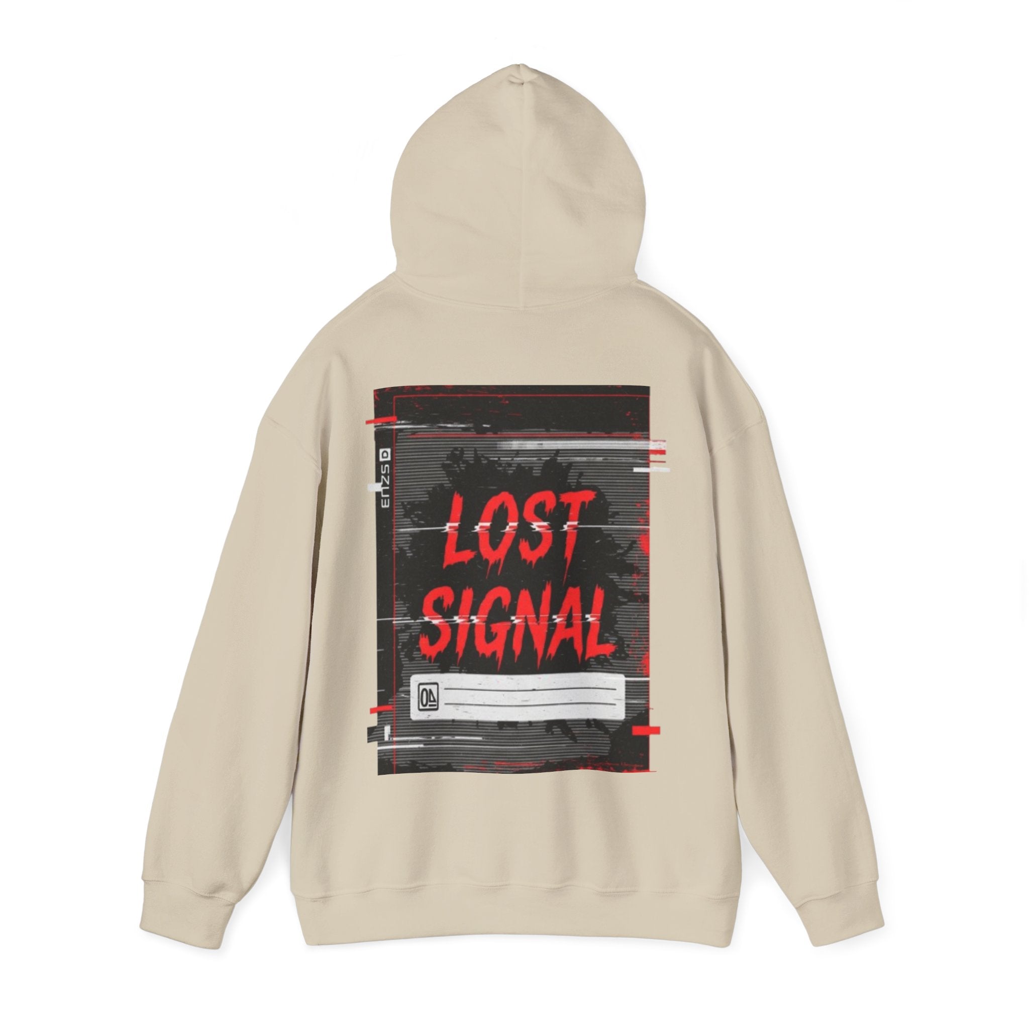 Lost Signal Hoodie - Retro Glitch Graphic Pullover