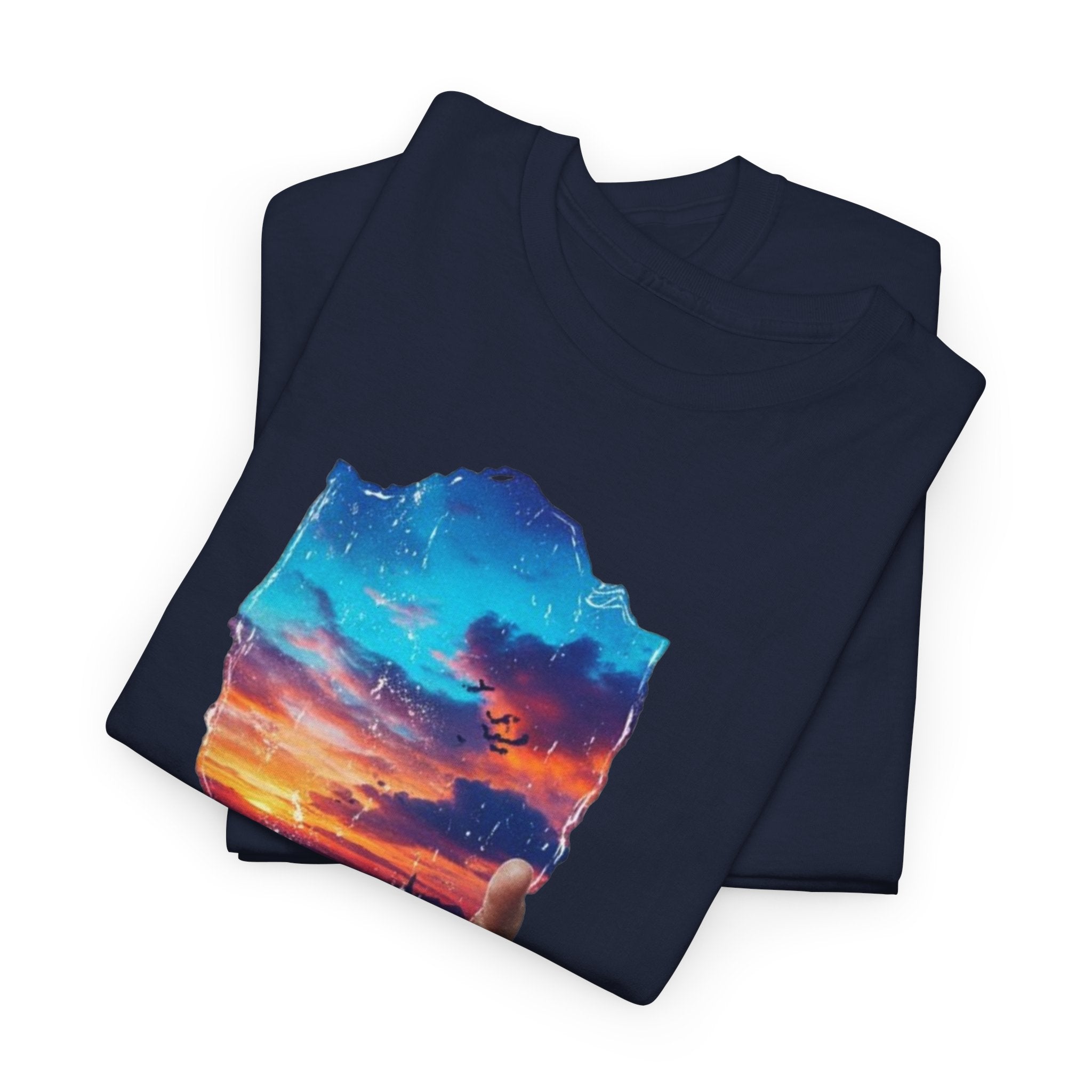 Sunset in Hand T-Shirt — Dreamy Sky Graphic Tee