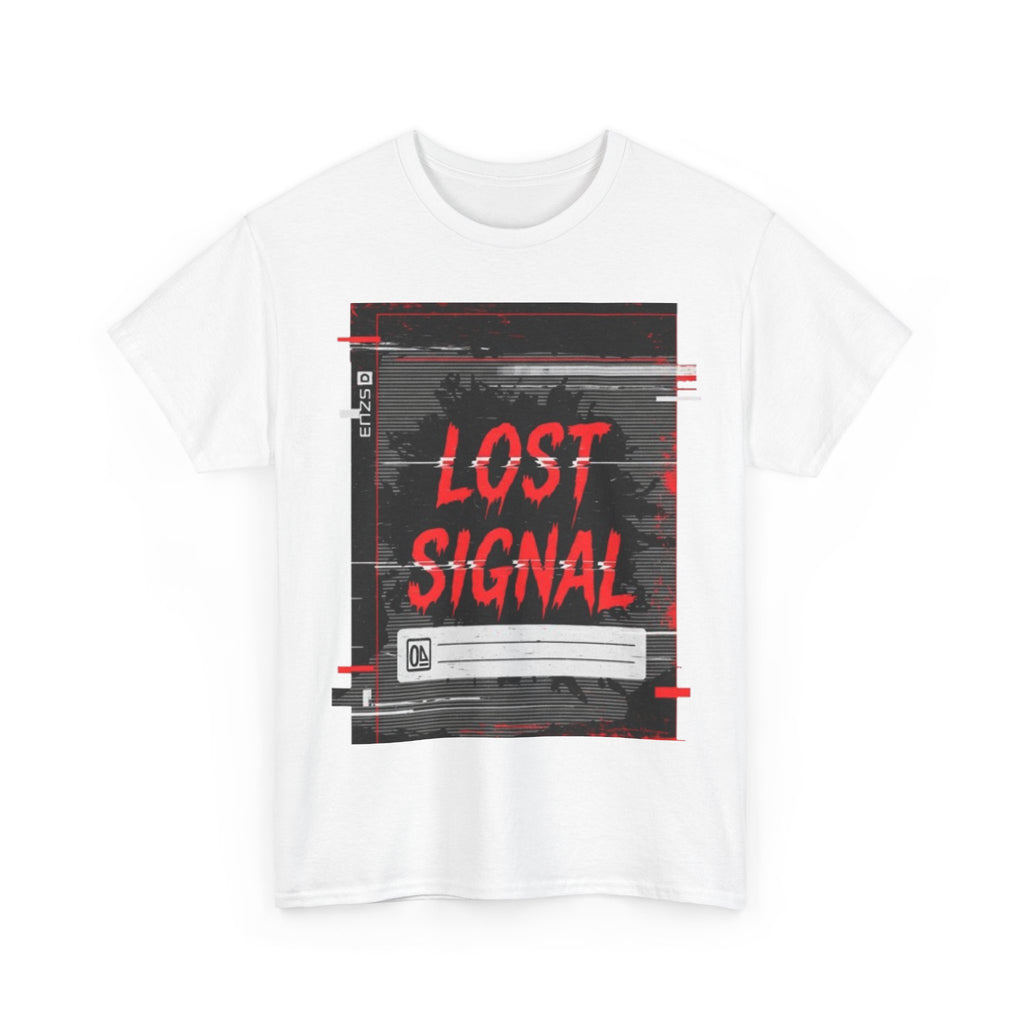 Lost Signal T-Shirt — Glitch Cyberpunk Graphic Tee