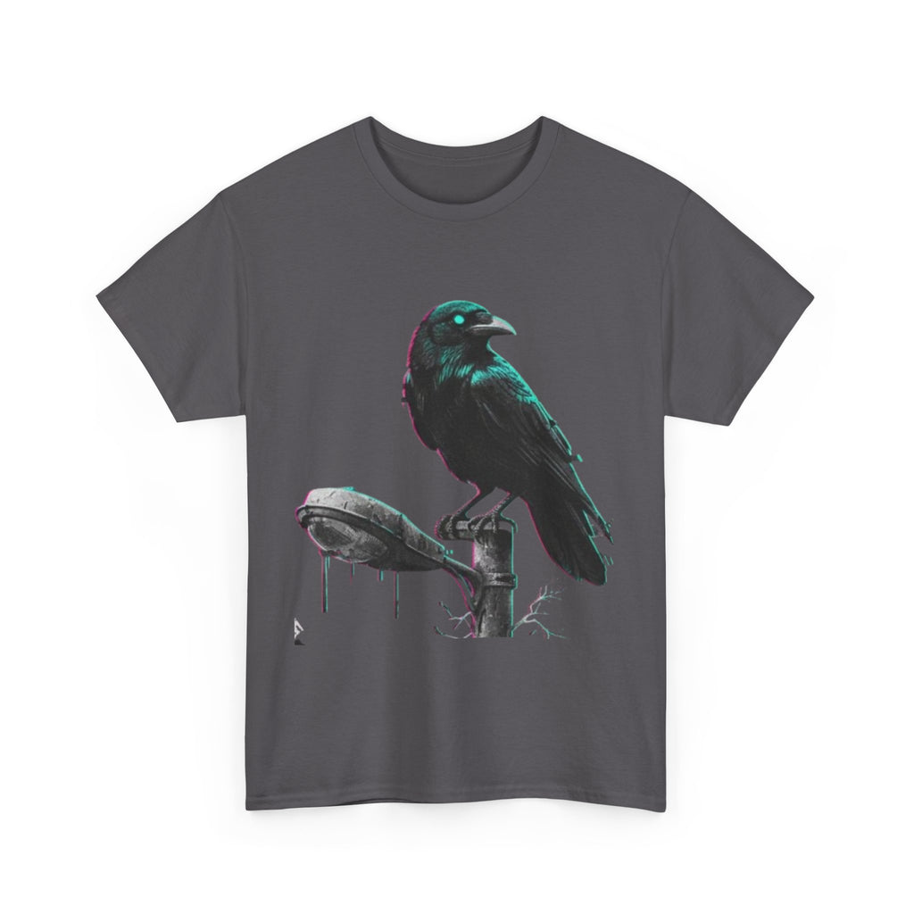 Raven Perch T‑Shirt — Gothic Crow Graphic Tee