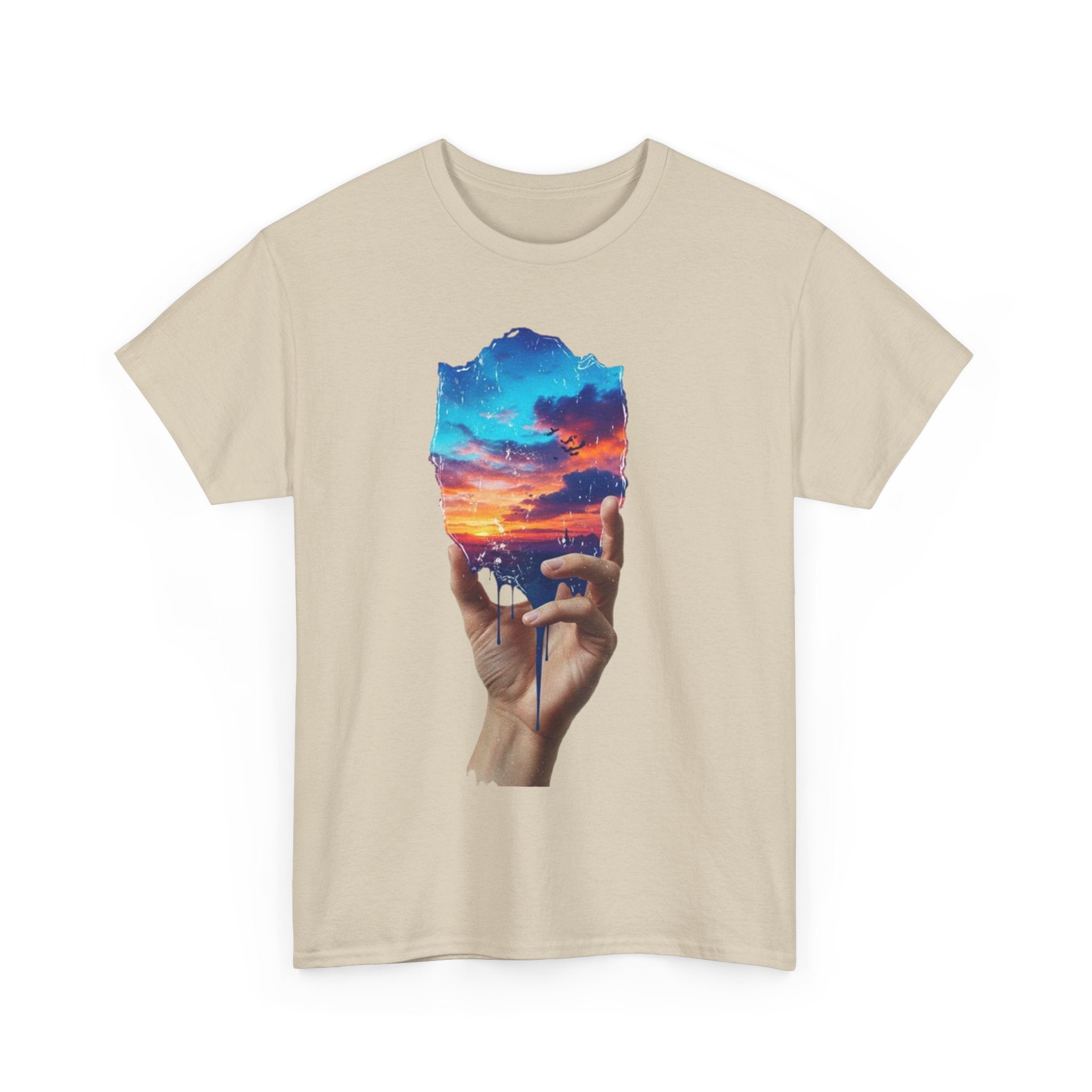 Sunset in Hand T-Shirt — Dreamy Sky Graphic Tee