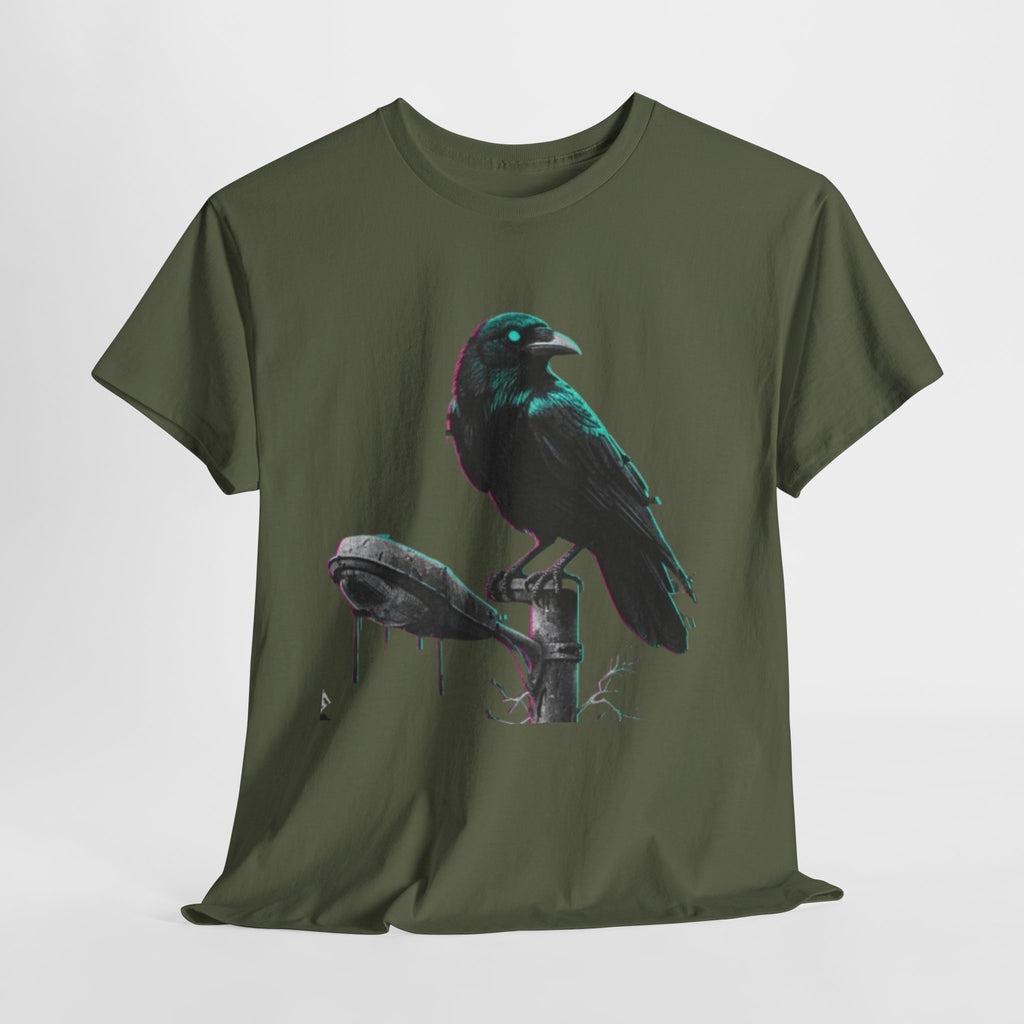 Raven Perch T‑Shirt — Gothic Crow Graphic Tee