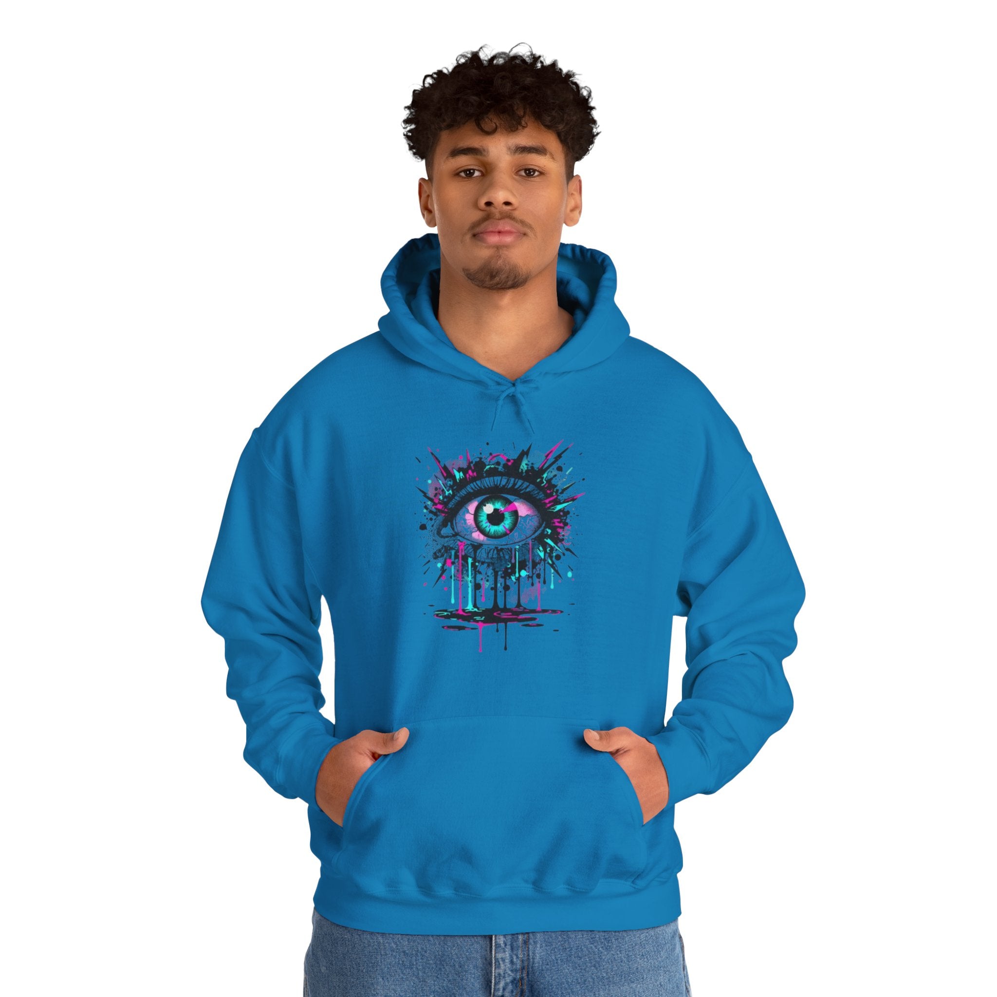 Hoodie — Artistic Dripping Eye Graphic Pullover