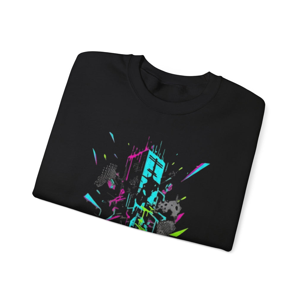 Neon Cyber City Crewneck Sweatshirt