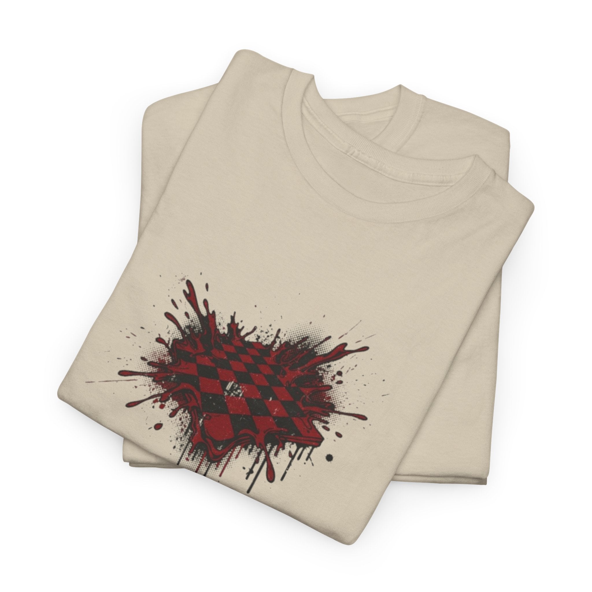 T-Shirt — Grunge Plaid Heart Graphic Tee