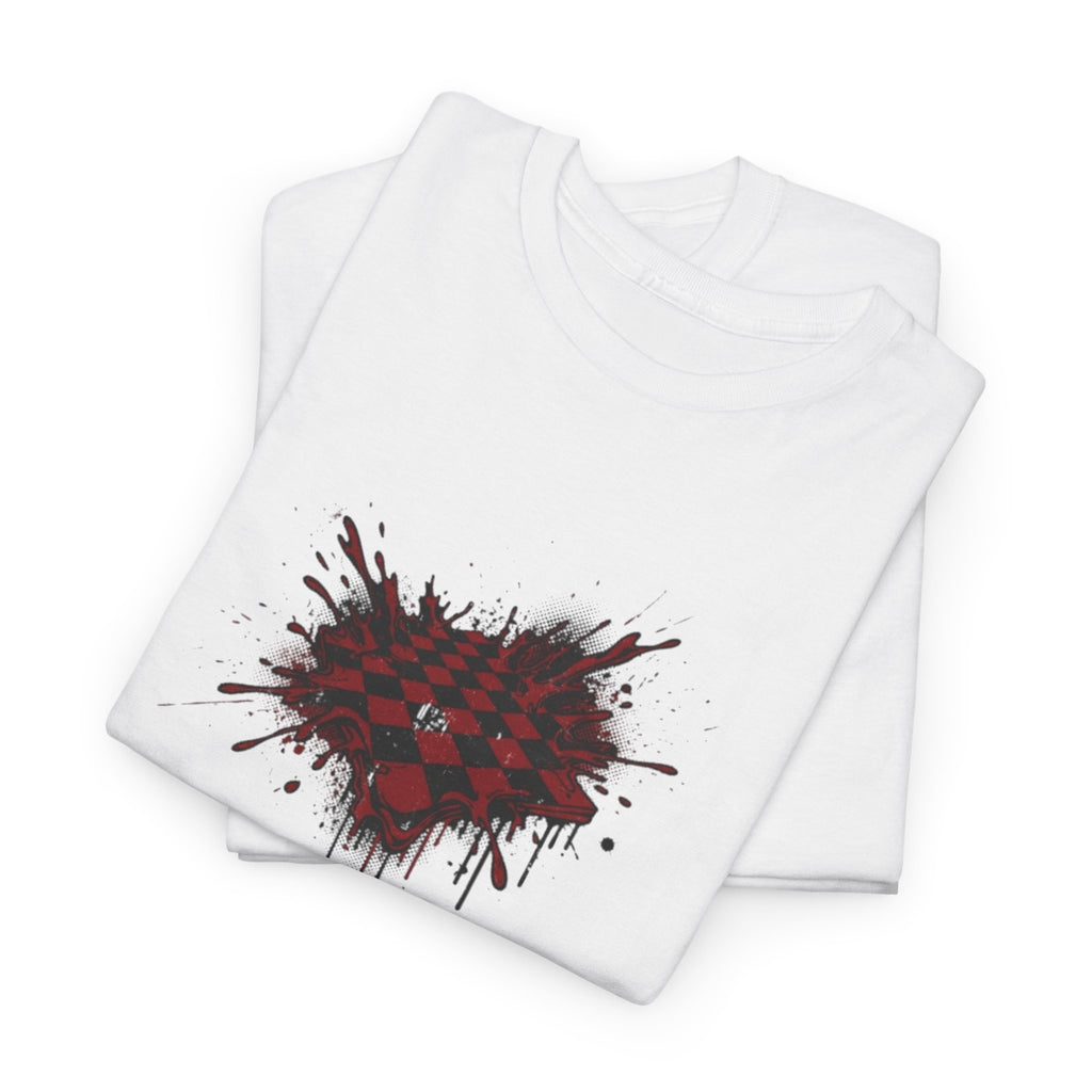T-Shirt — Grunge Plaid Heart Graphic Tee