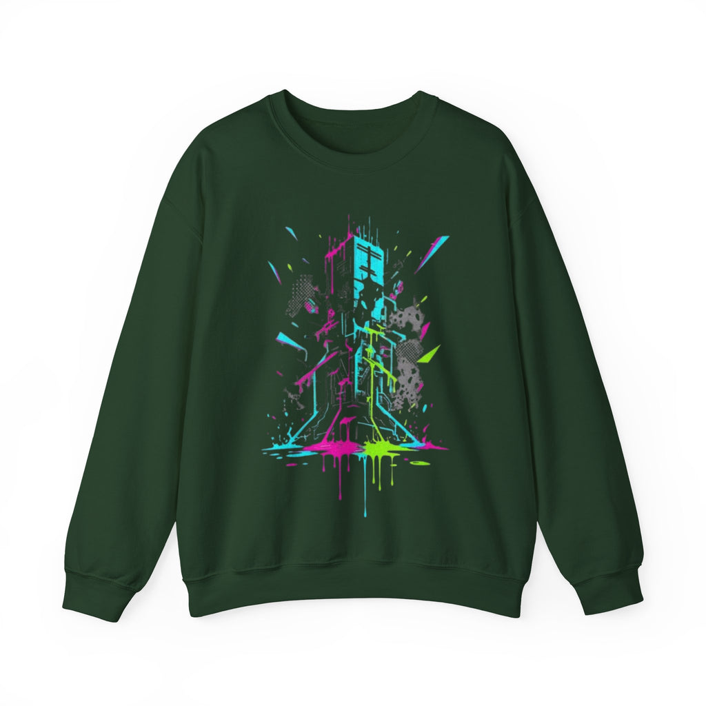 Neon Cyber City Crewneck Sweatshirt