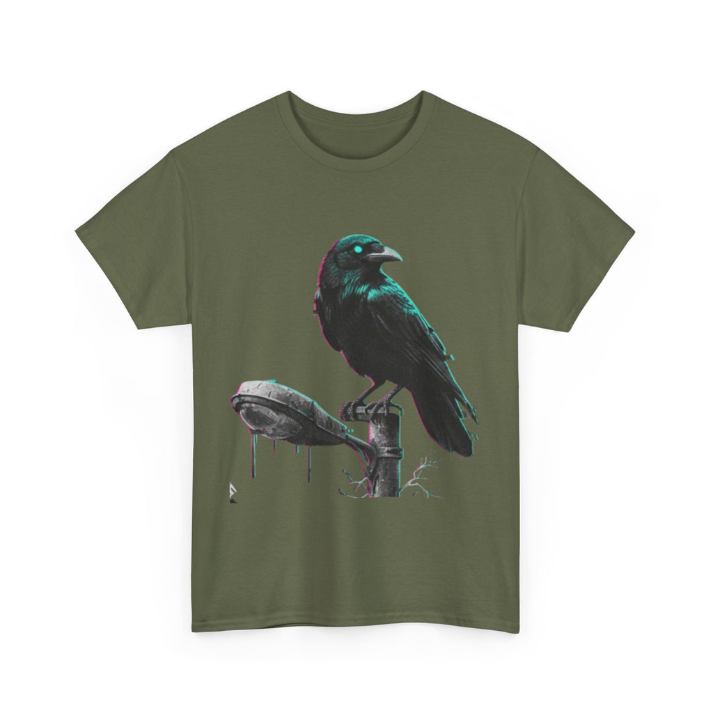 Raven Perch T‑Shirt — Gothic Crow Graphic Tee
