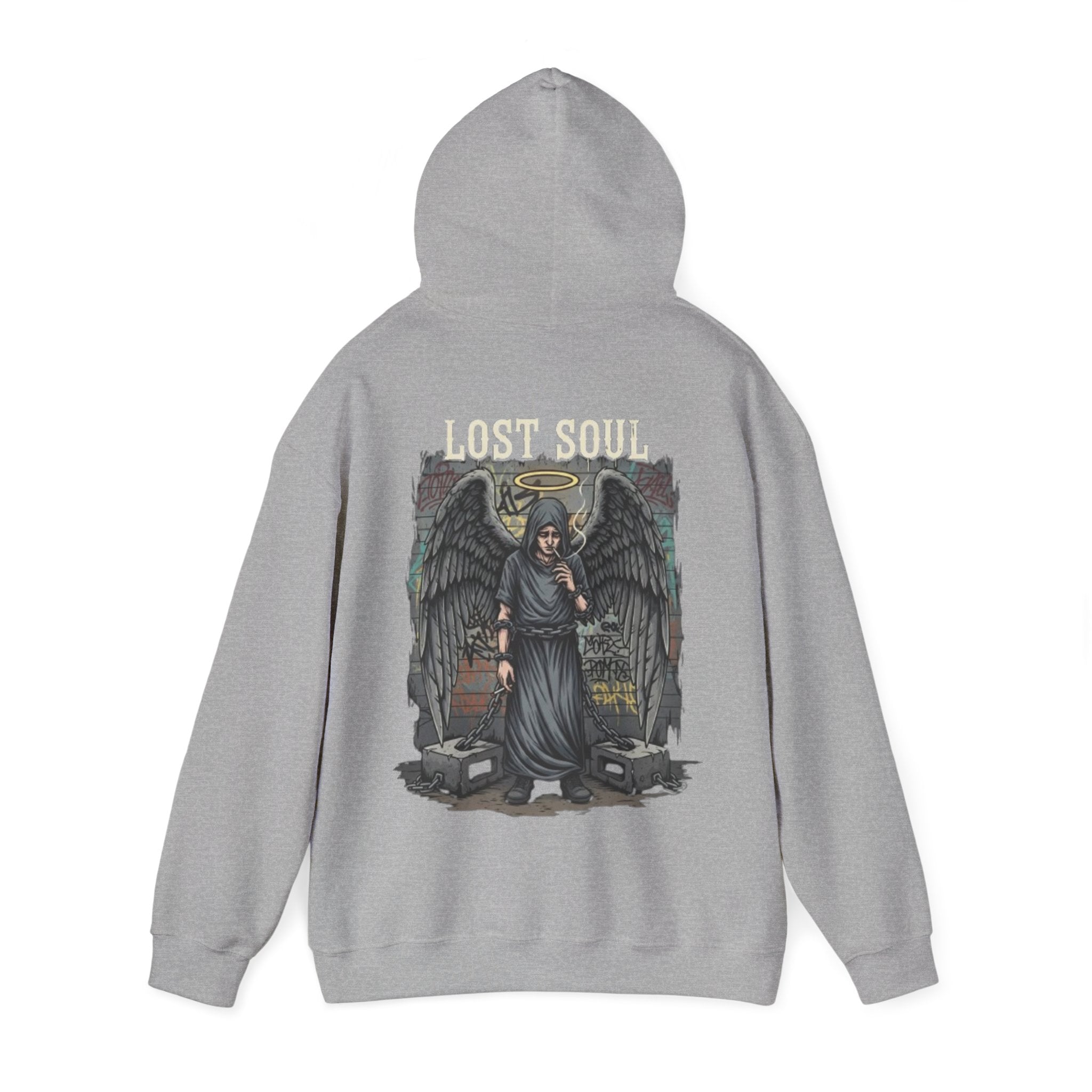 Angel of the Lost Soul Hoodie – Gothic Angel Wings Graveyard Pullover