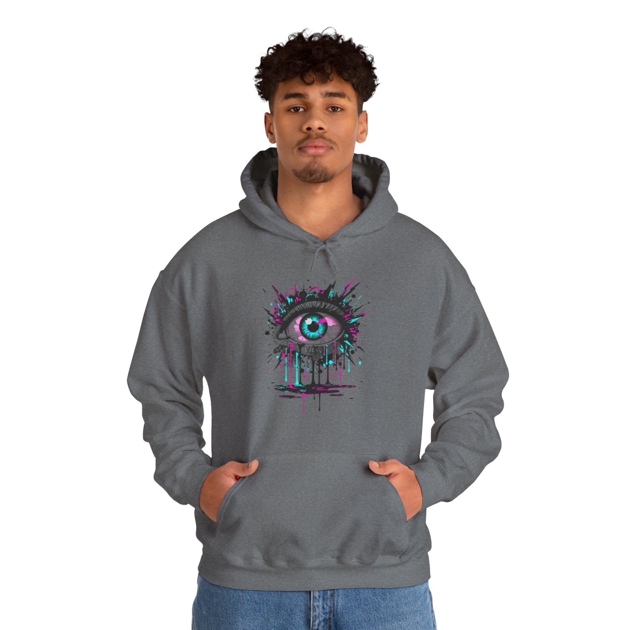 Hoodie — Artistic Dripping Eye Graphic Pullover