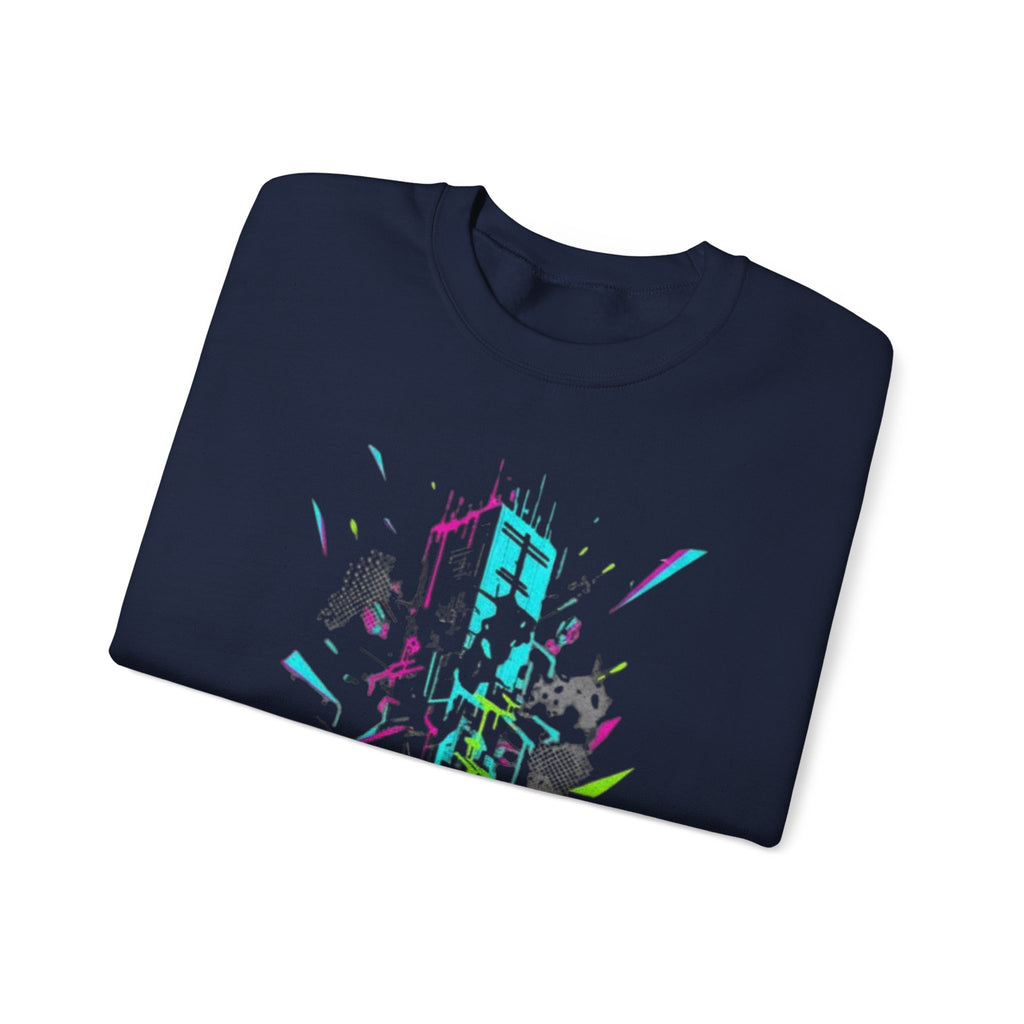 Neon Cyber City Crewneck Sweatshirt