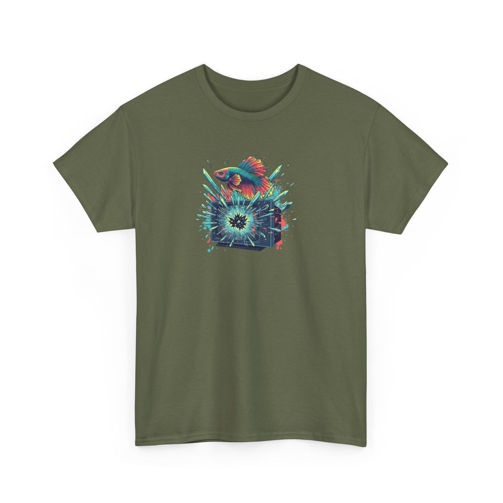 Cosmic Bloom Graphic Tee — Neon Galaxy Floral T-Shirt