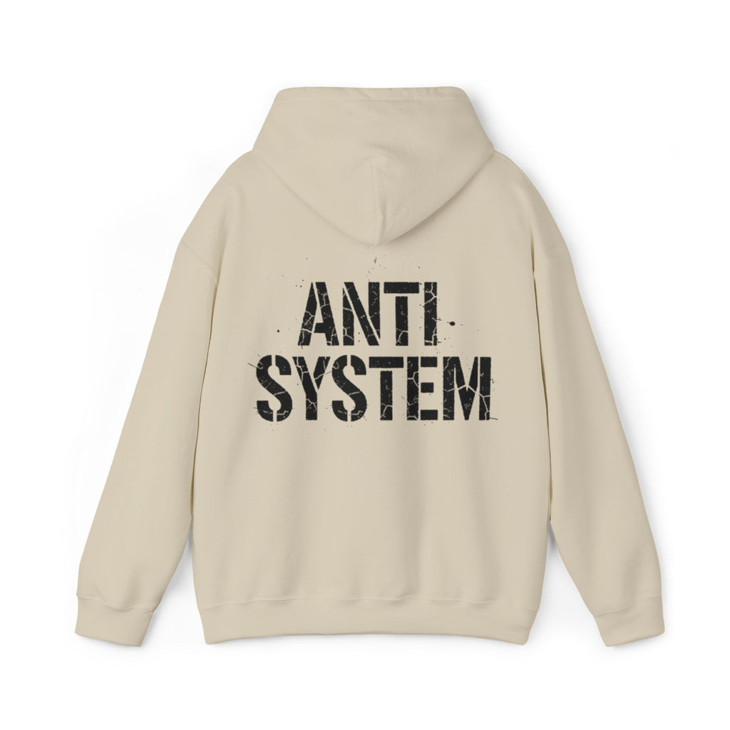Anti System Hoodie — Oborox Distressed Logo Streetwear