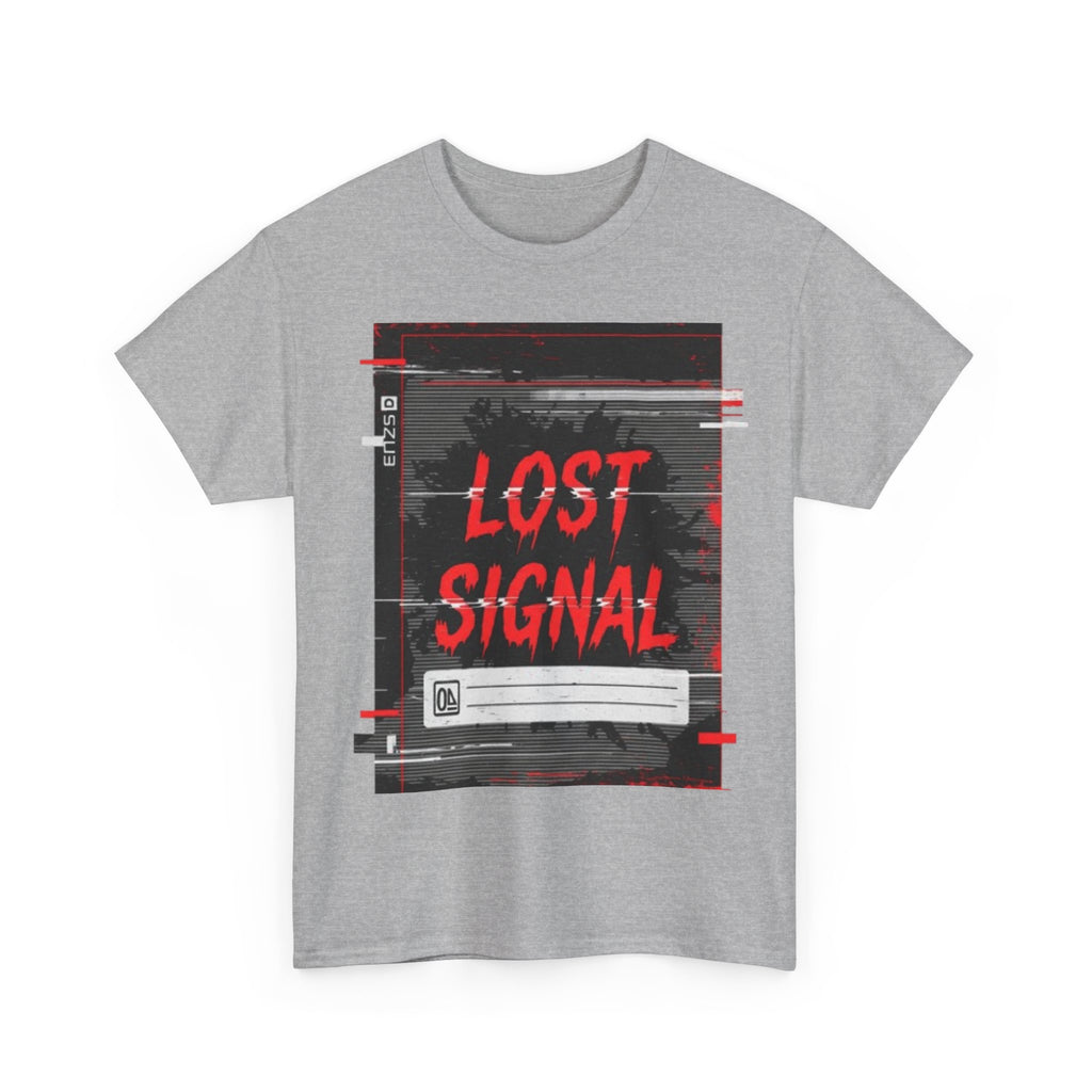 Lost Signal T-Shirt — Glitch Cyberpunk Graphic Tee