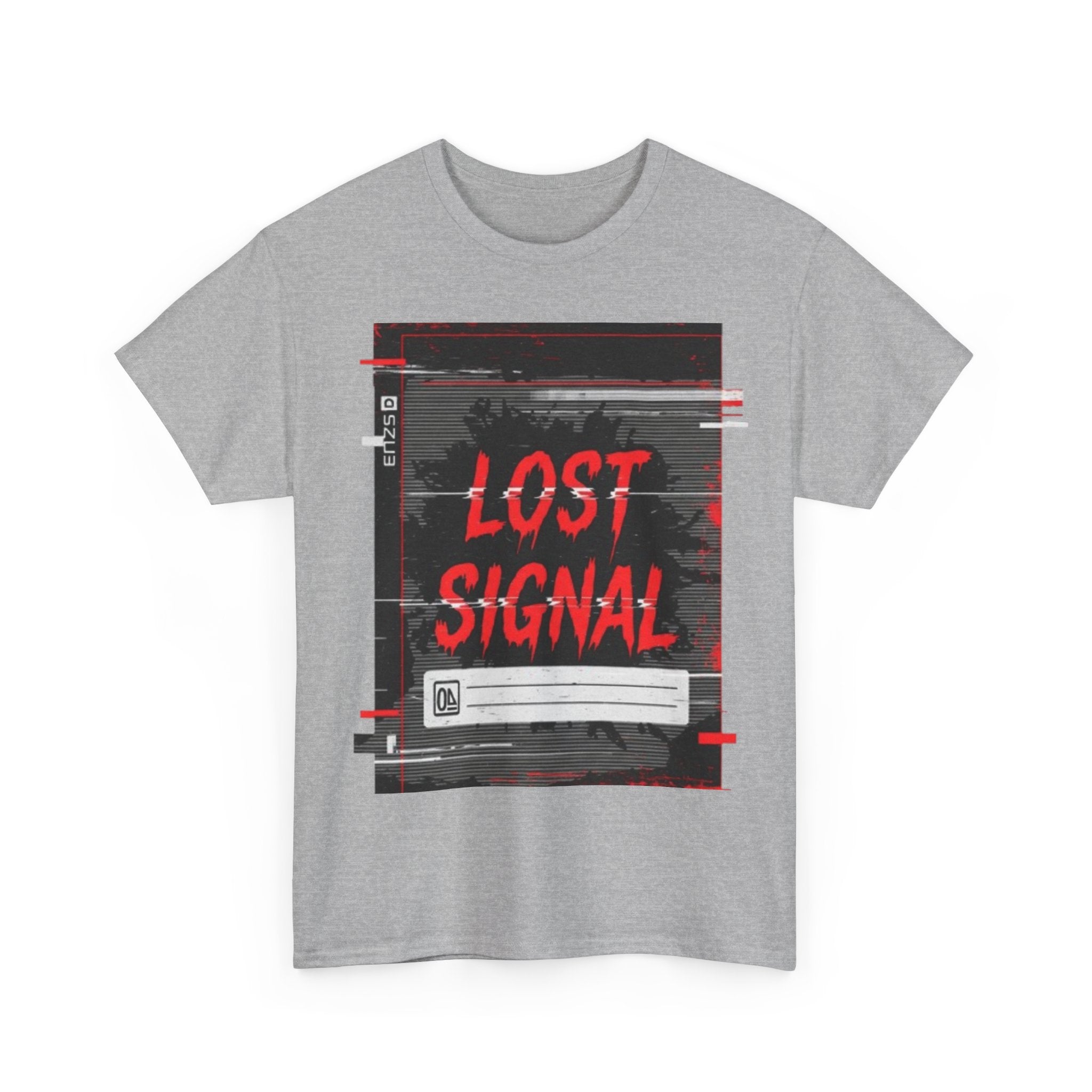 Lost Signal T-Shirt — Glitch Cyberpunk Graphic Tee