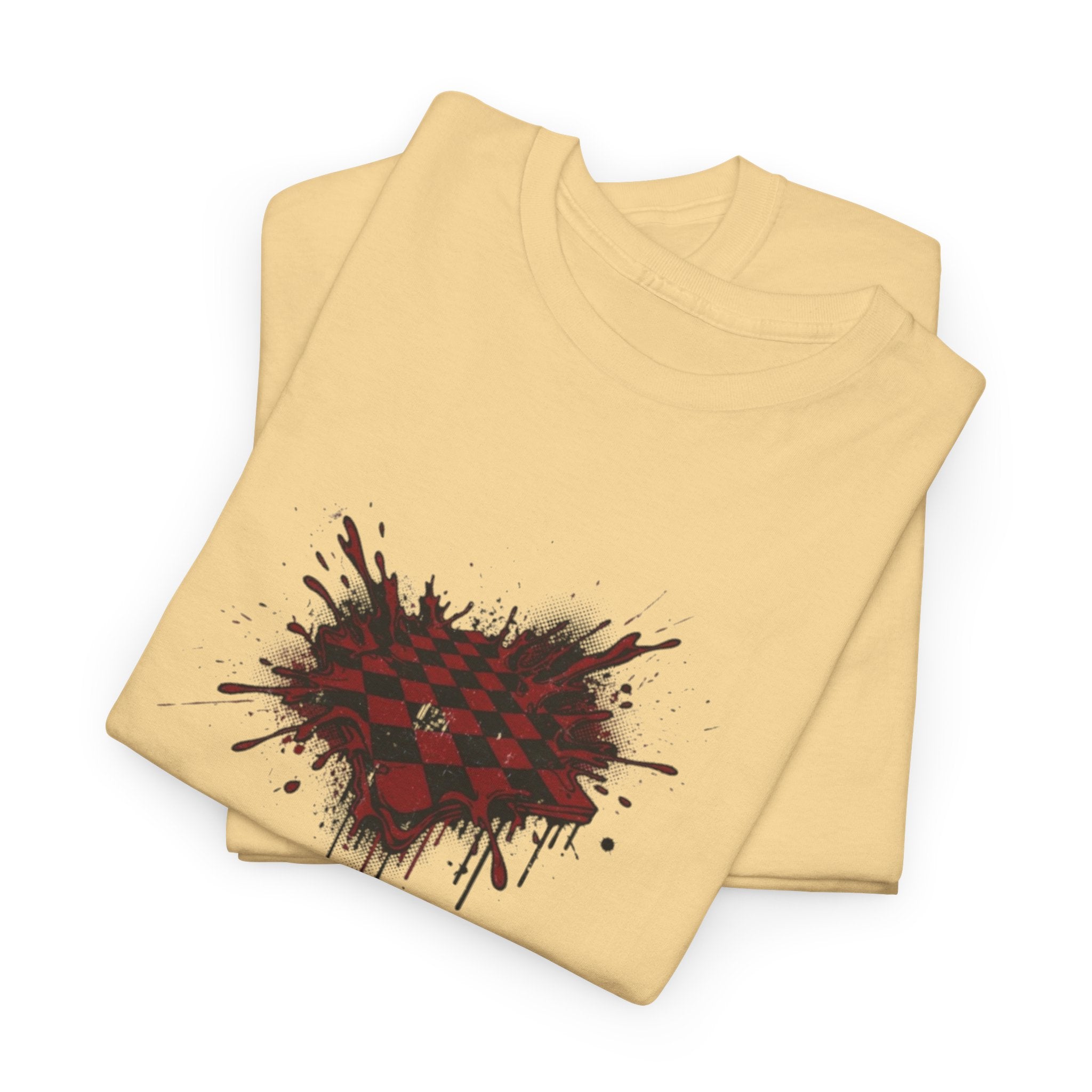 T-Shirt — Grunge Plaid Heart Graphic Tee