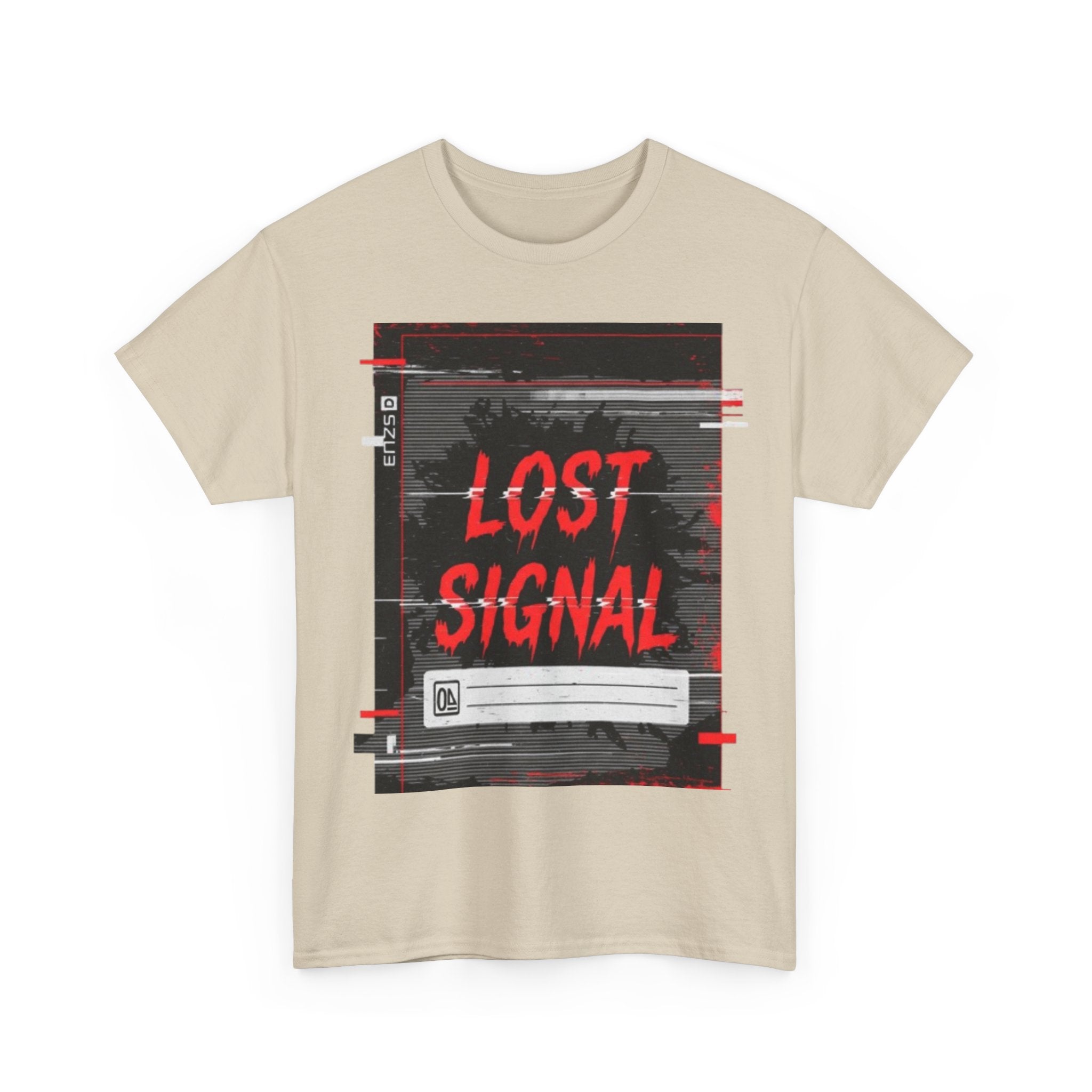 Lost Signal T-Shirt — Glitch Cyberpunk Graphic Tee