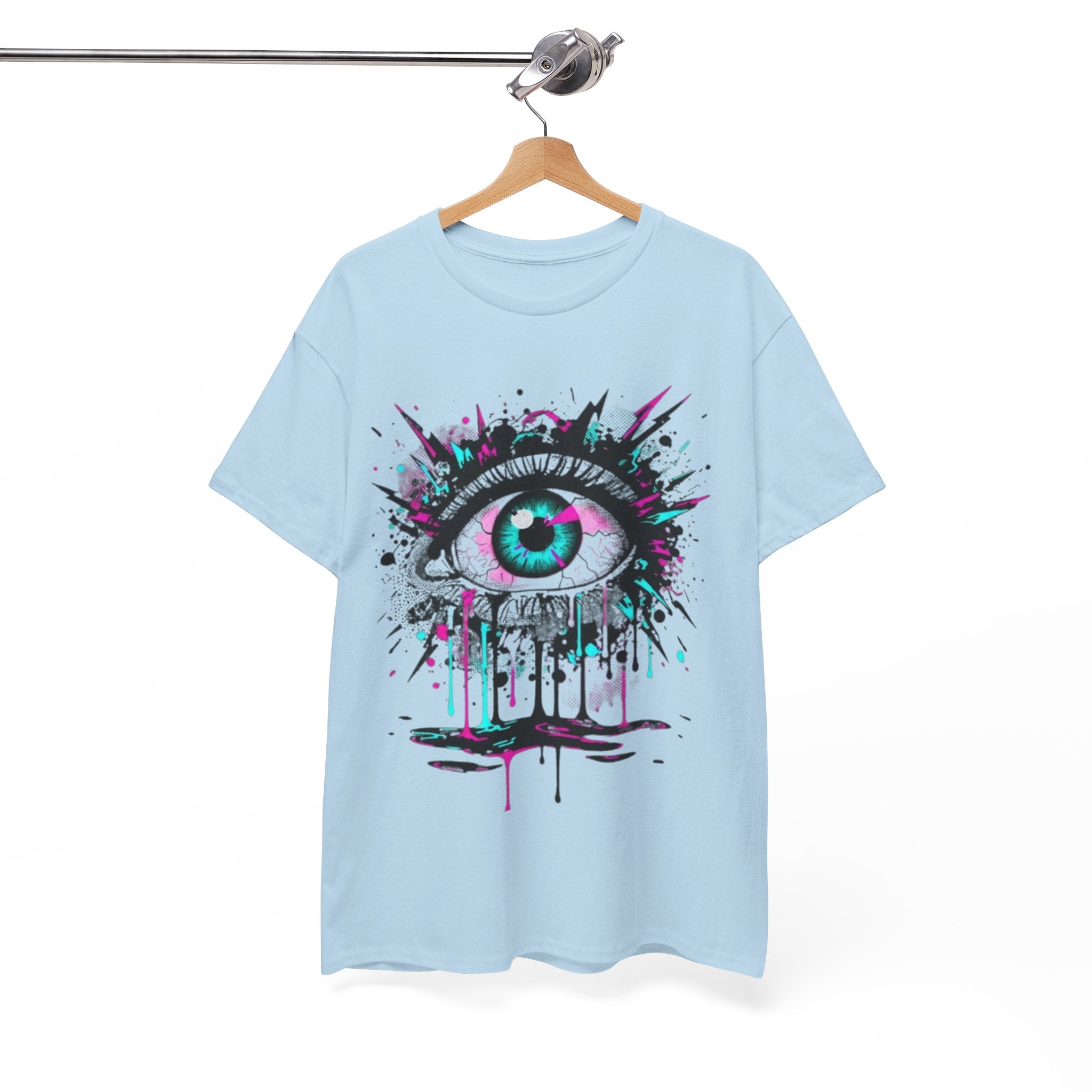 Graphic Tee — Neon Dripping Eye Art T-Shirt