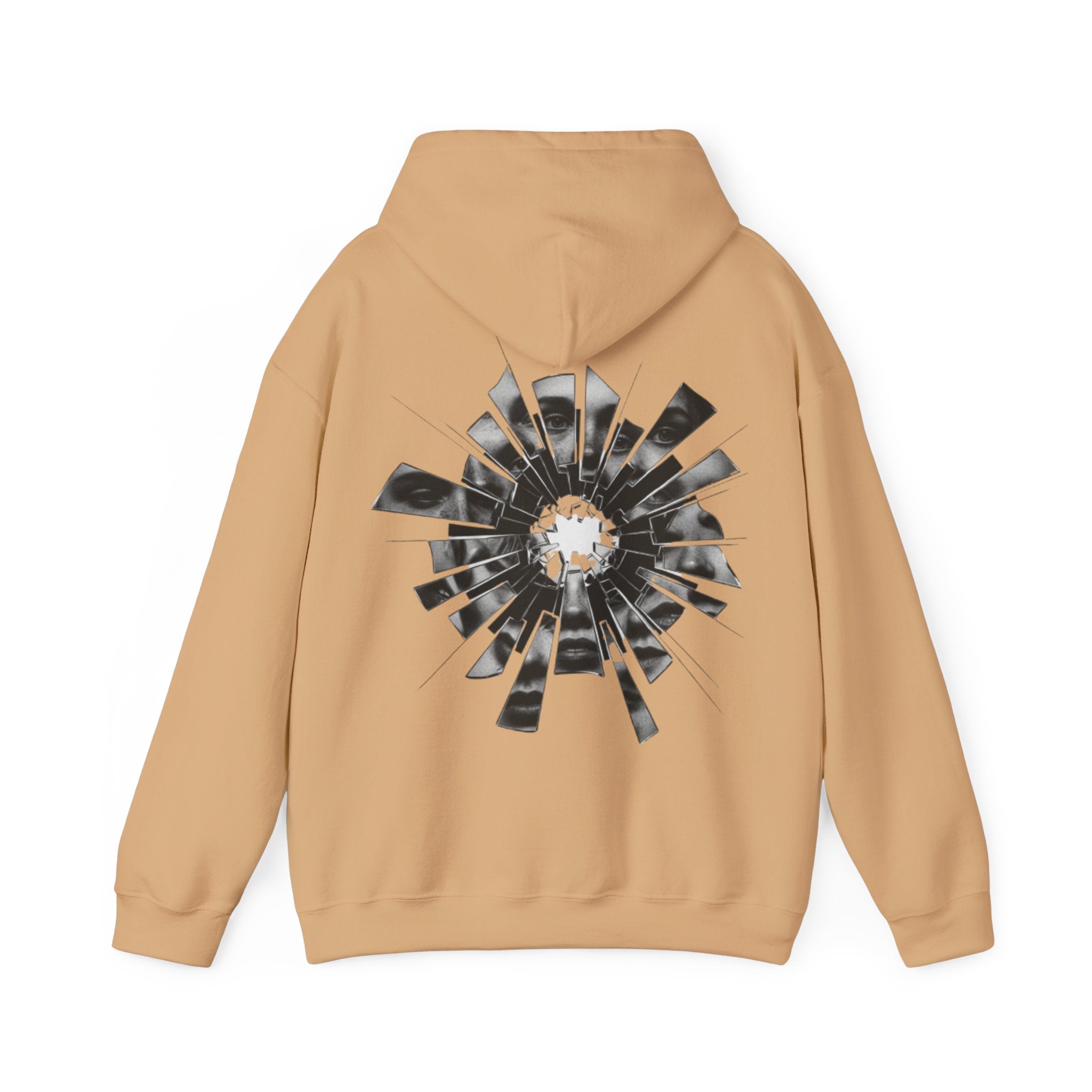 Hoodie — Monochrome Geometric Starburst Back Print