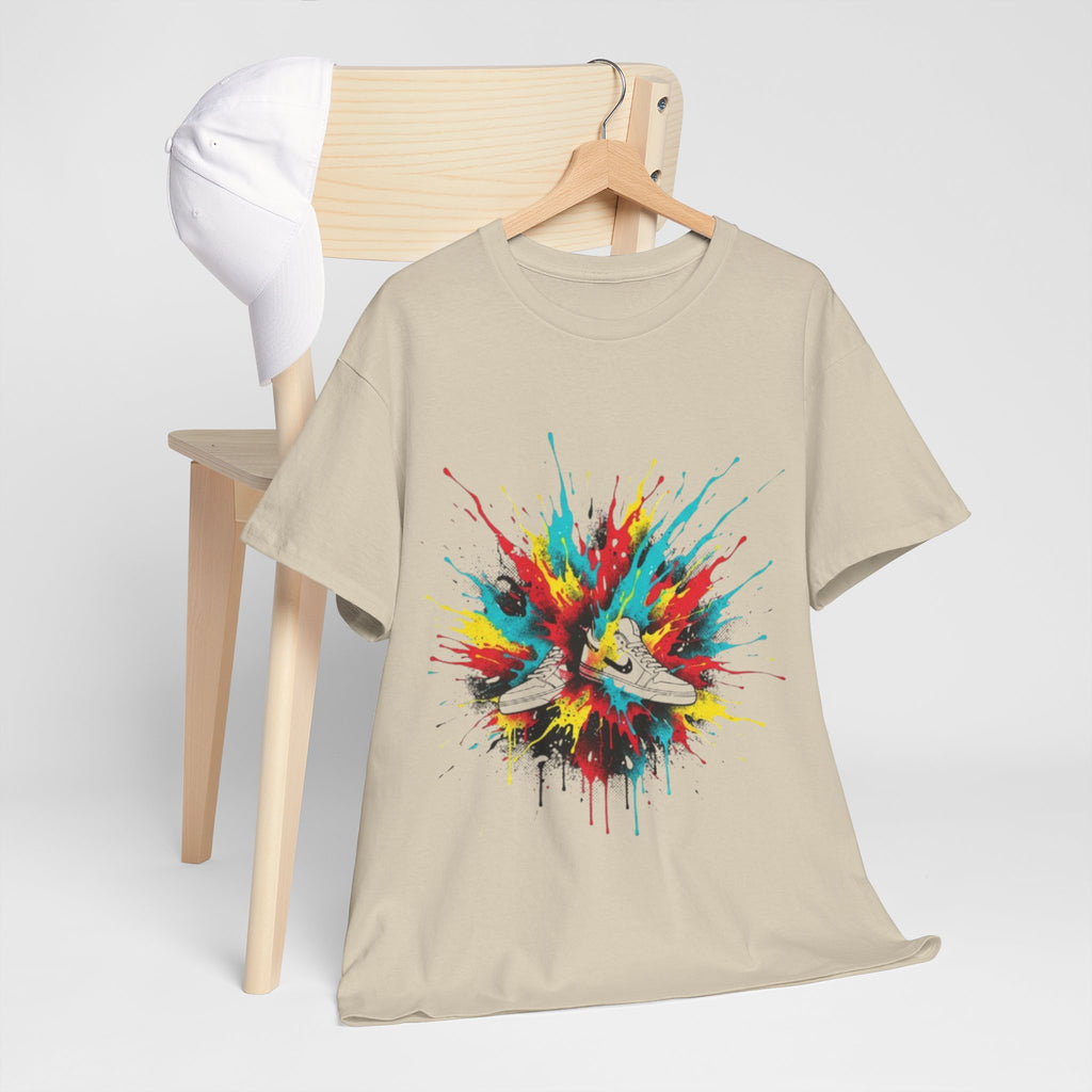T‑Shirt — Colorful Paint Splash Sneakers Graphic Tee