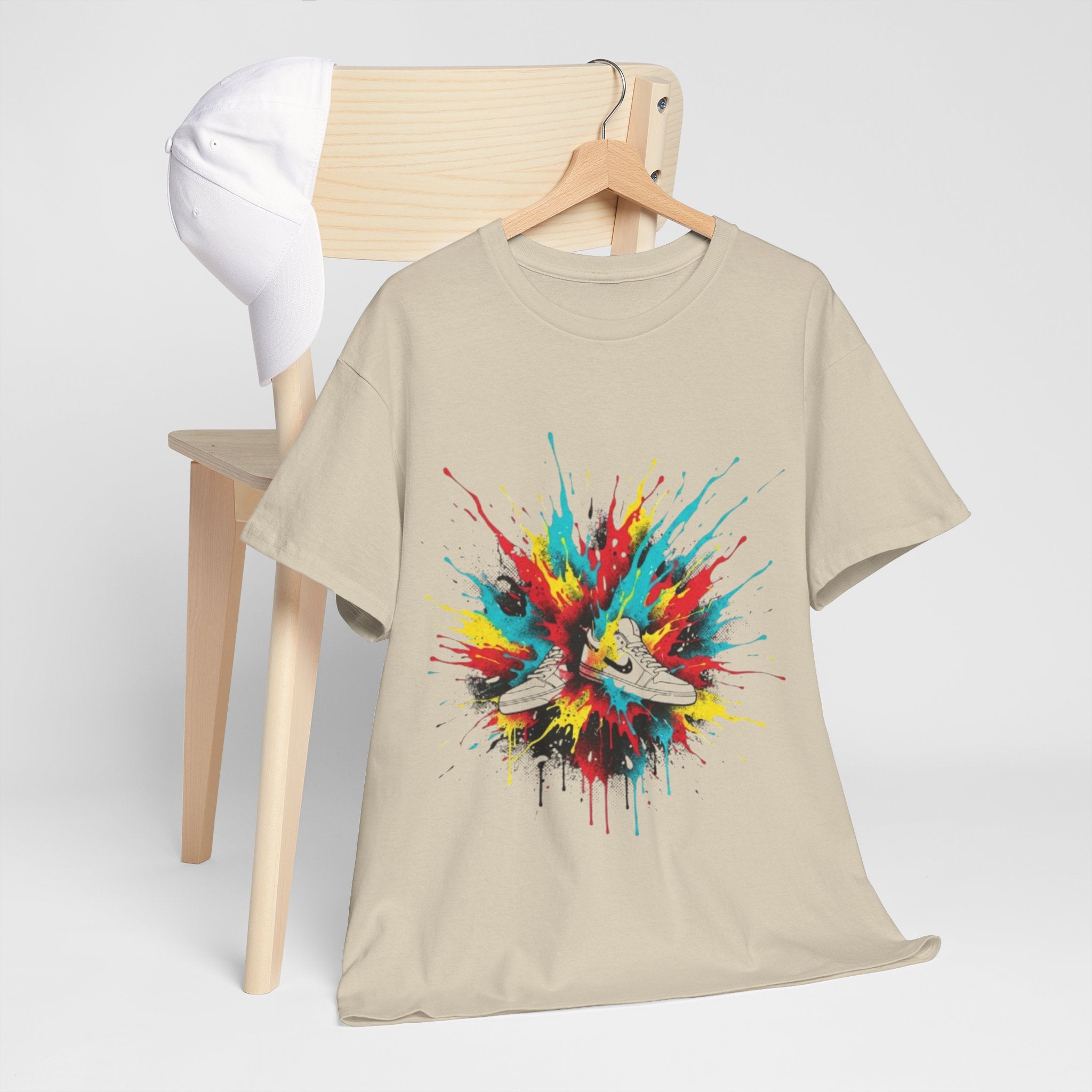 T‑Shirt — Colorful Paint Splash Sneakers Graphic Tee