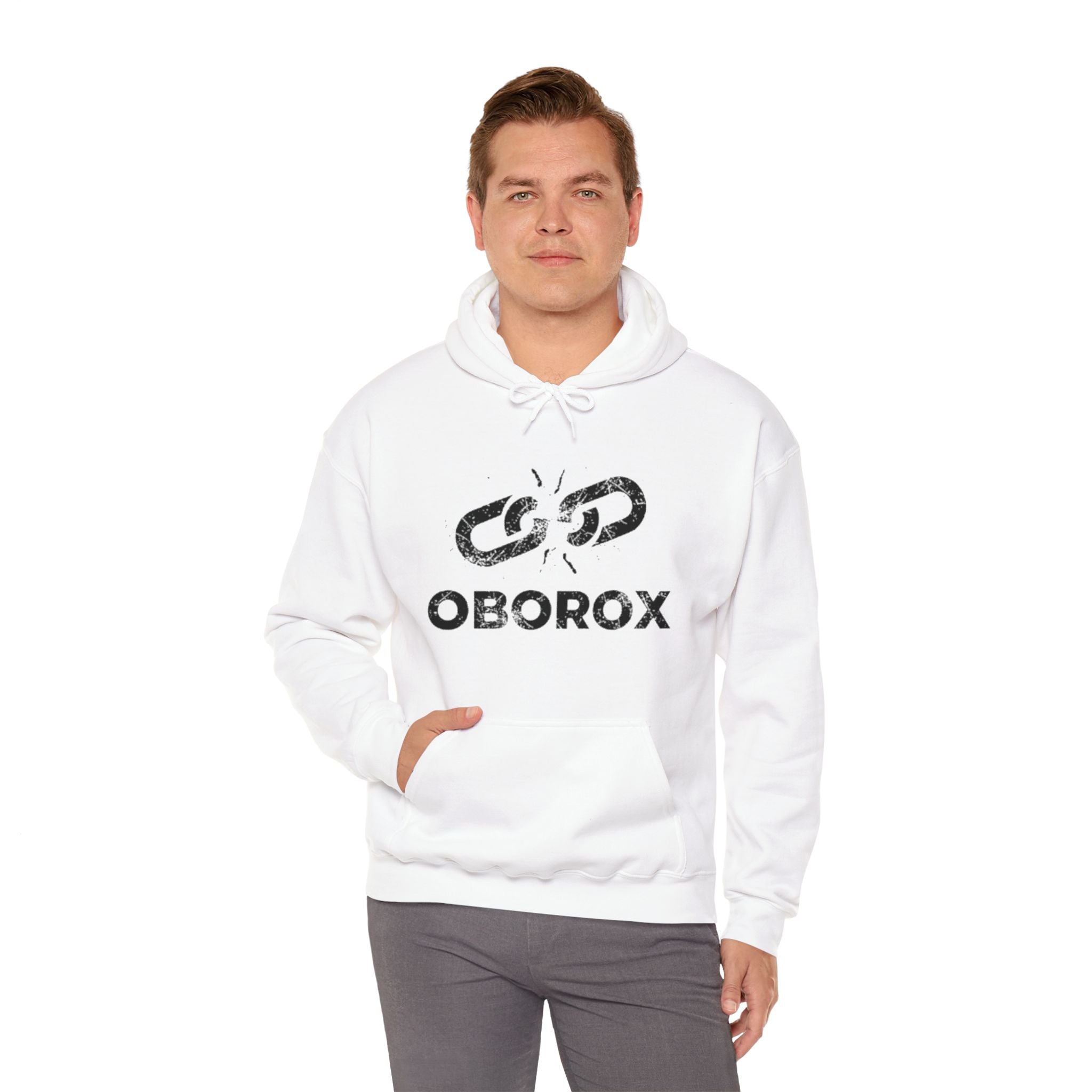 Anti System Hoodie — Oborox Distressed Logo Streetwear