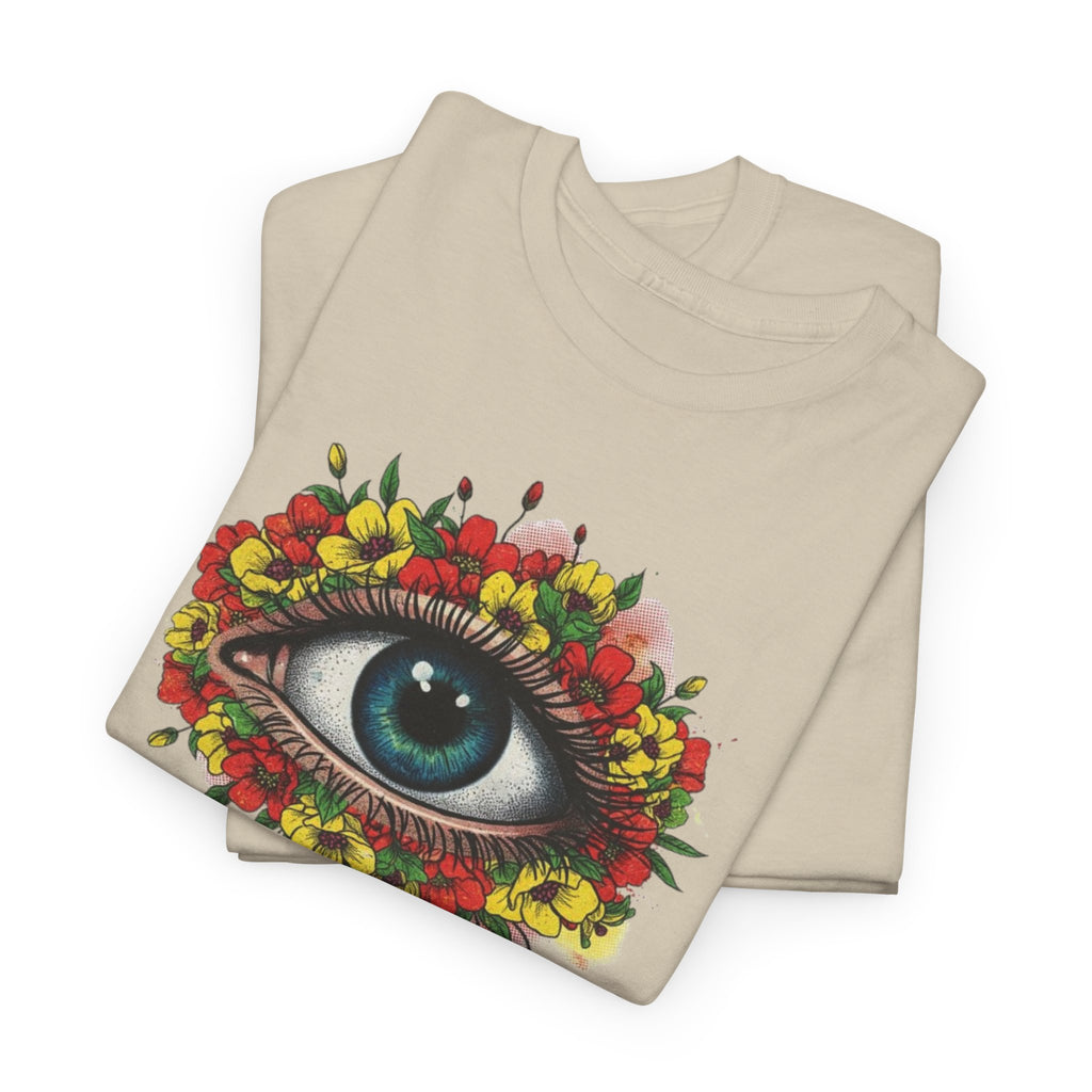 Mystic Floral Eye T-Shirt — Botanical All-Seeing Eye Graphic Tee