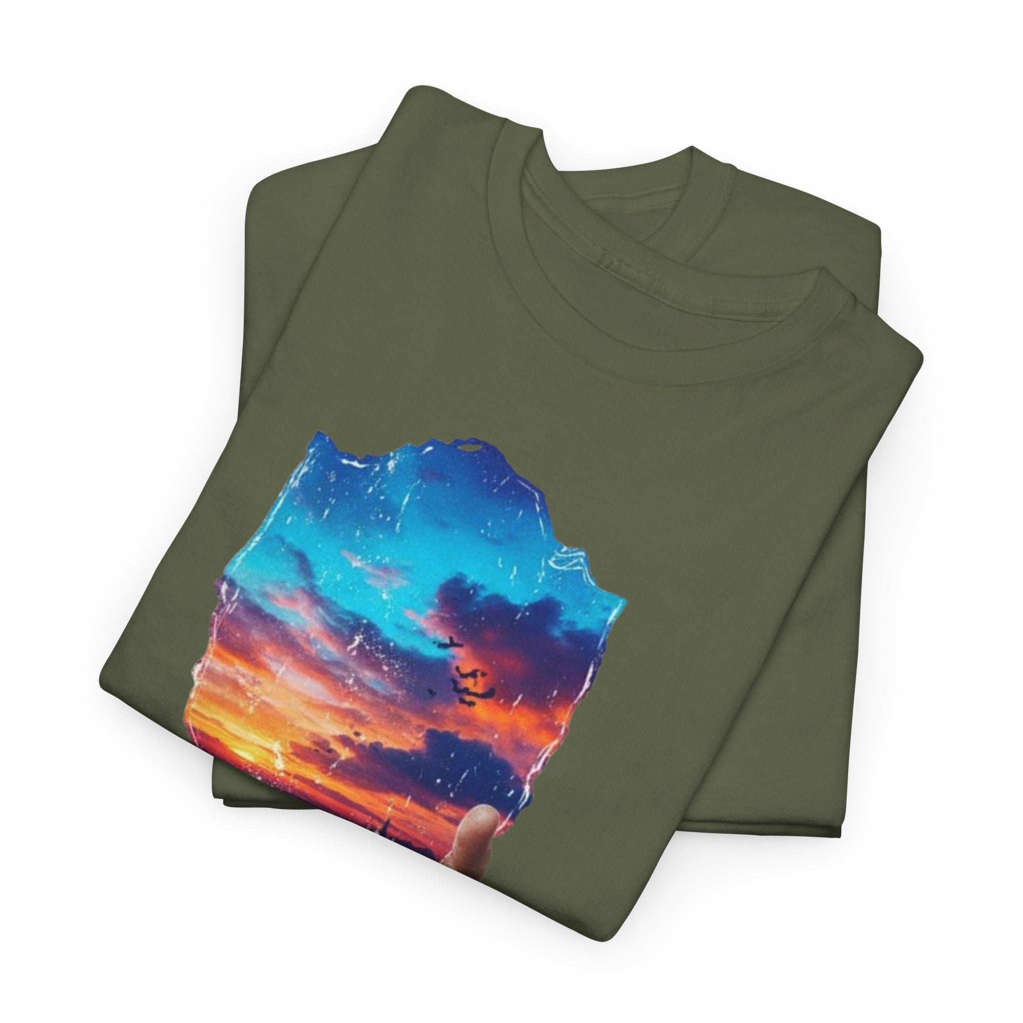 Sunset in Hand T-Shirt — Dreamy Sky Graphic Tee
