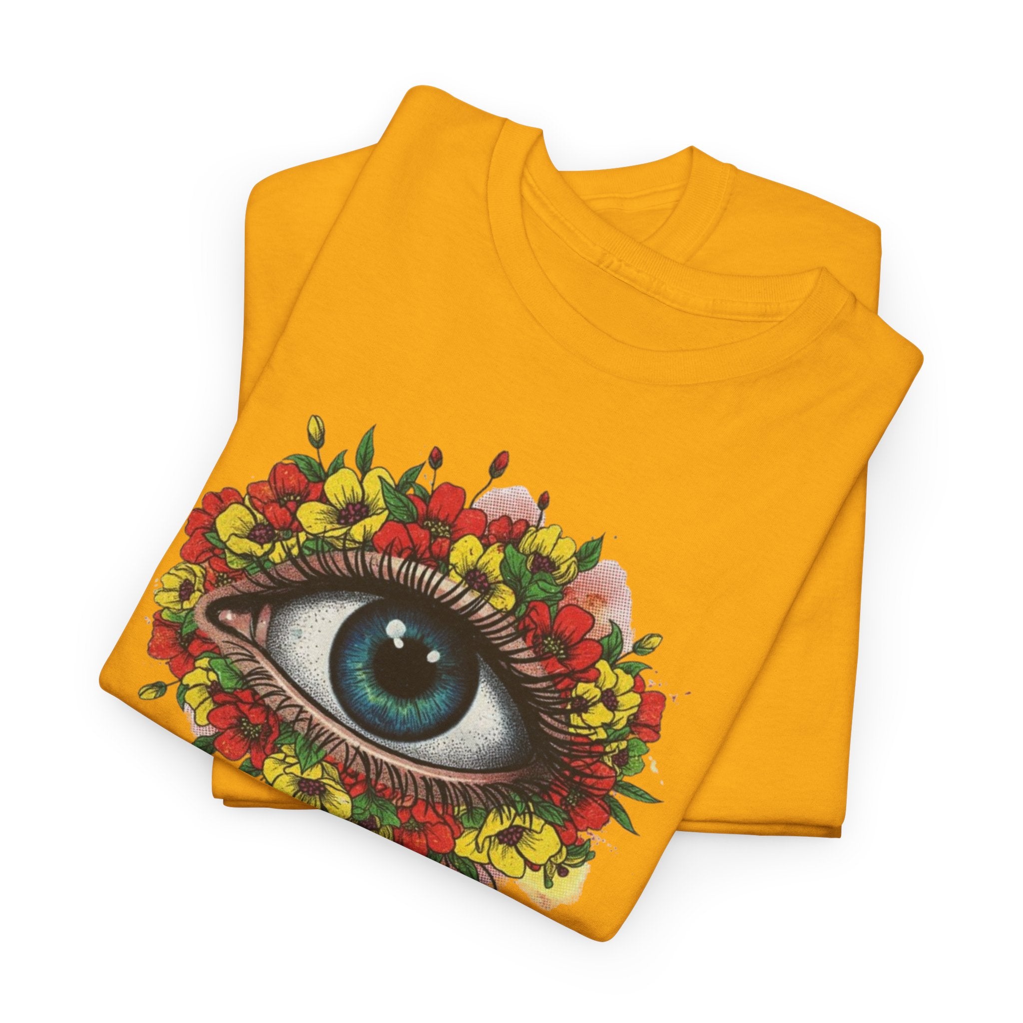 Mystic Floral Eye T-Shirt — Botanical All-Seeing Eye Graphic Tee