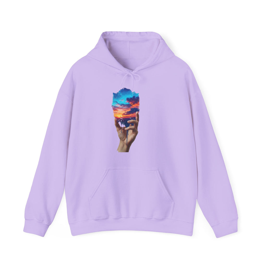 Hoodie — Hand Holding Sunset Sky Art Graphic Pullover