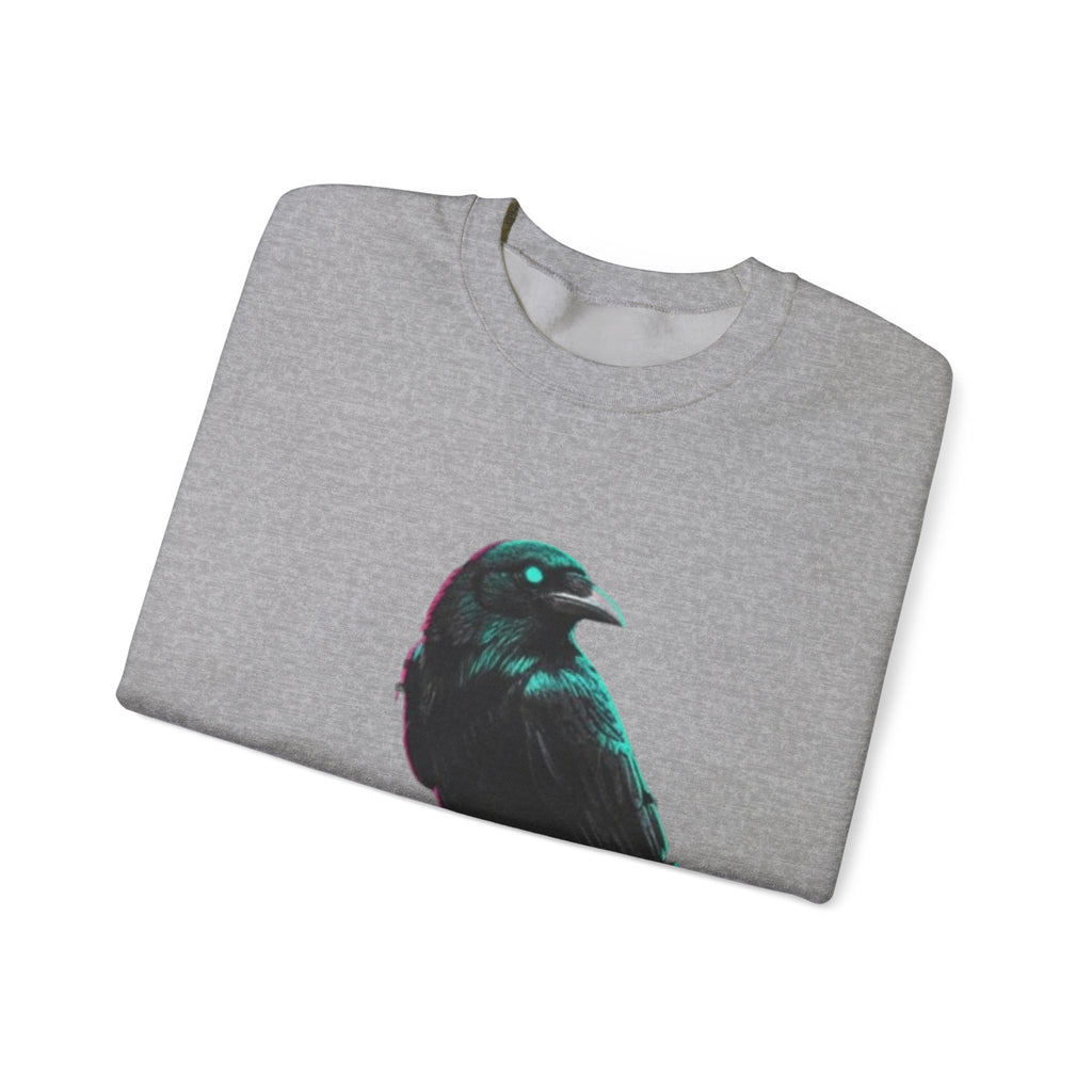 Raven Perch Crewneck Sweatshirt – Gothic Crow Graphic Pullover