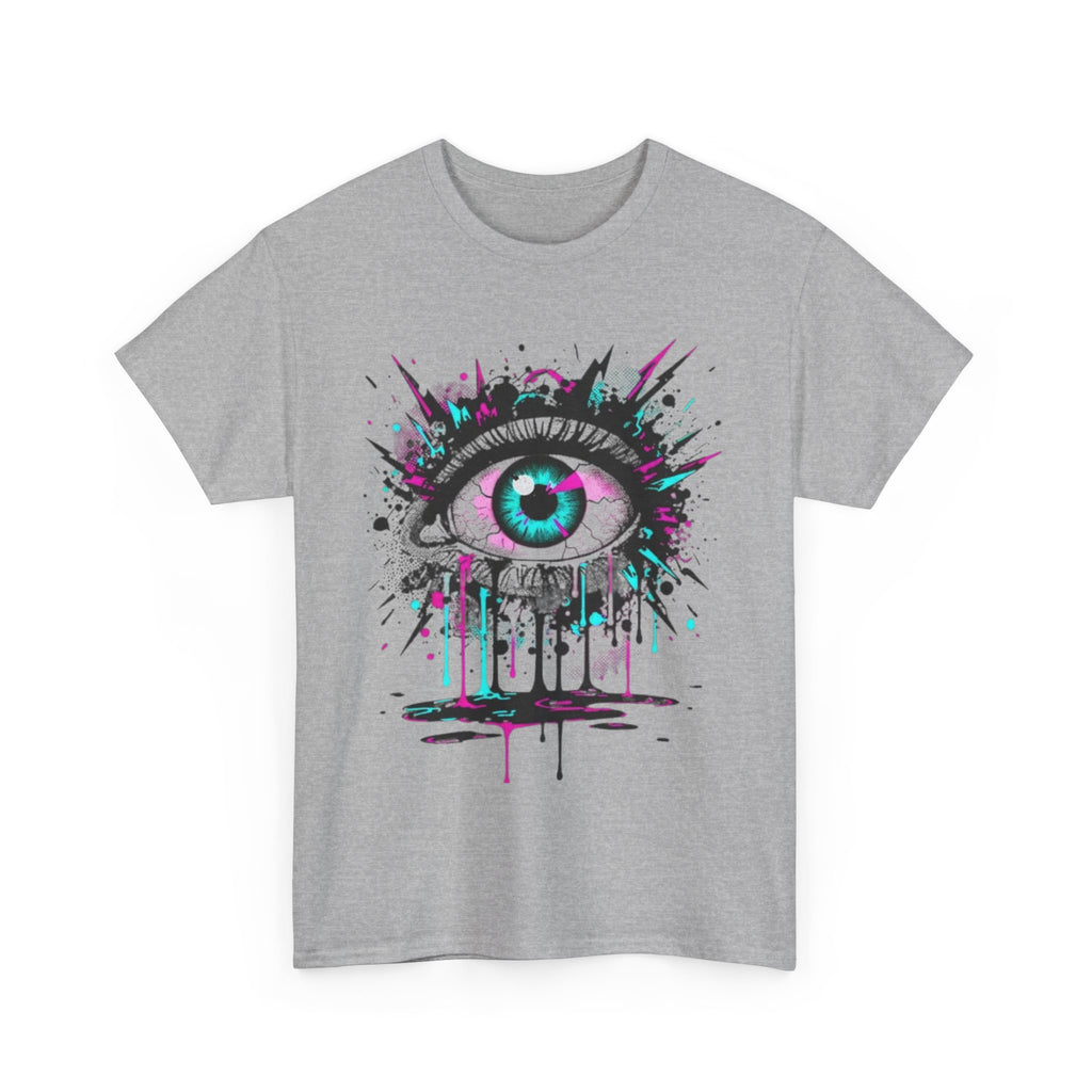 Graphic Tee — Neon Dripping Eye Art T-Shirt