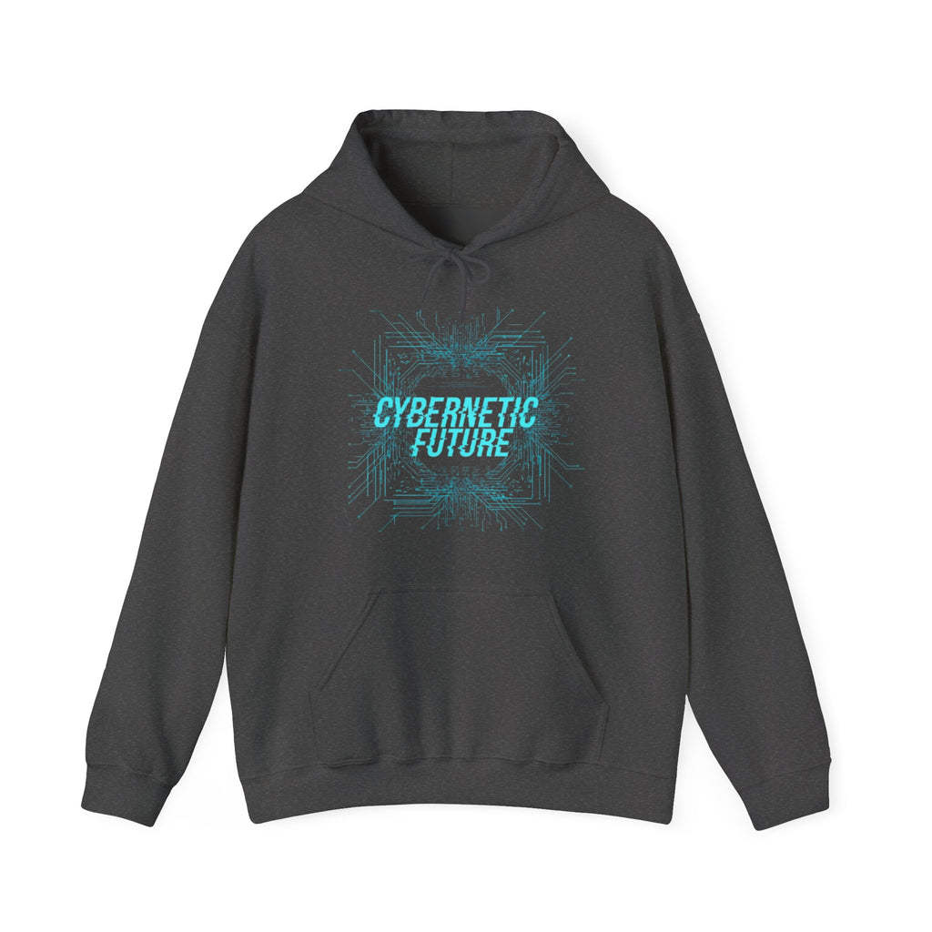 Cybernetic Future Hoodie — Futuristic Tech Graphic Pullover