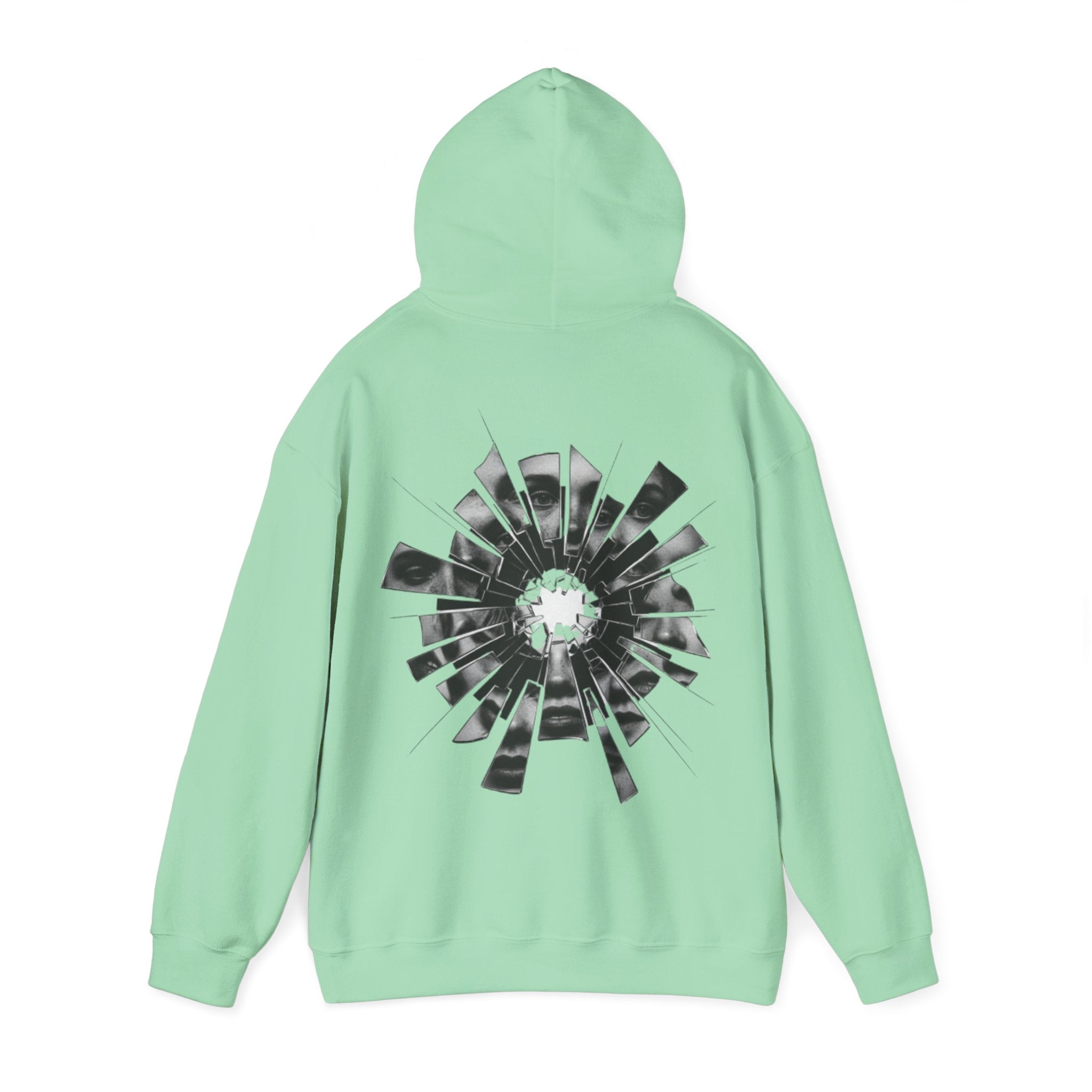 Hoodie — Monochrome Geometric Starburst Back Print