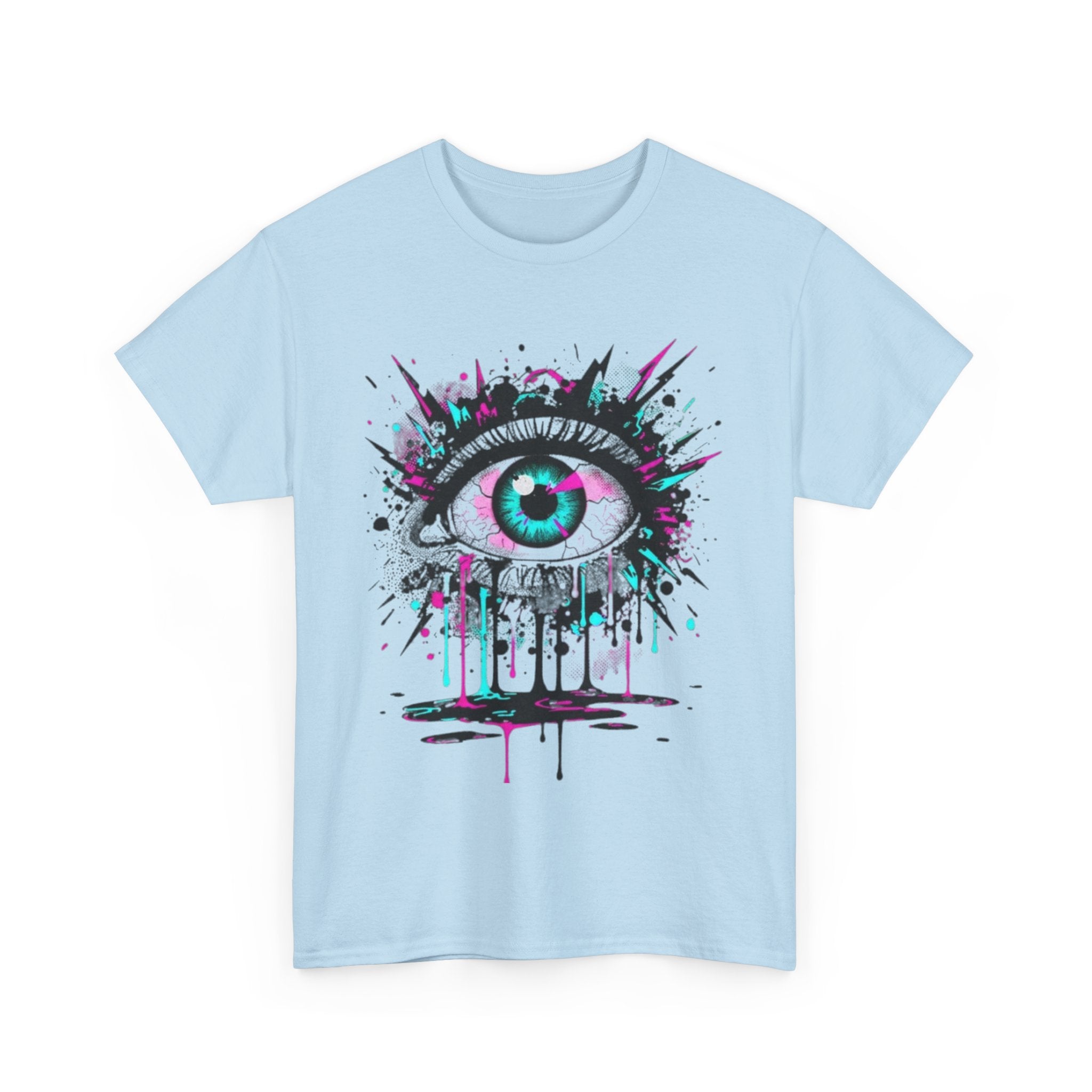 Graphic Tee — Neon Dripping Eye Art T-Shirt