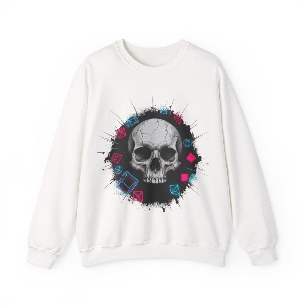 Skull Neon Geometry Crewneck Sweatshirt