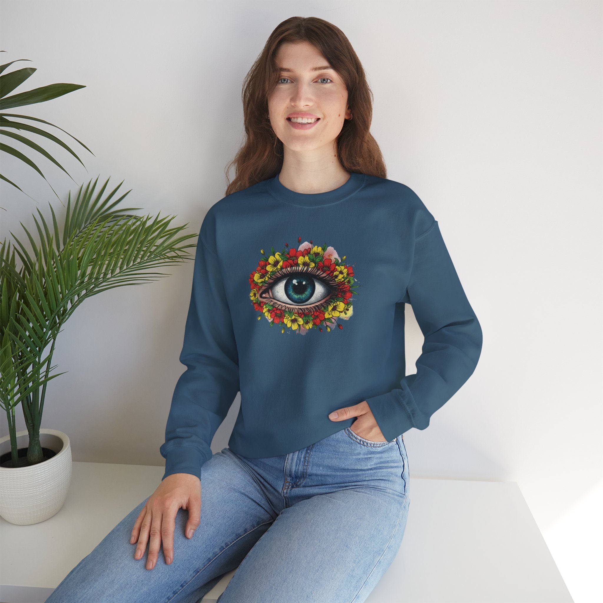 Mystic Floral Eye Crewneck Sweatshirt