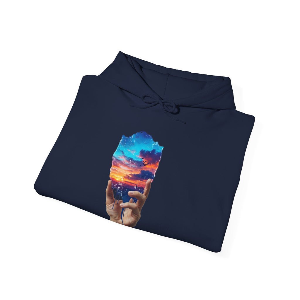 Hoodie — Hand Holding Sunset Sky Art Graphic Pullover