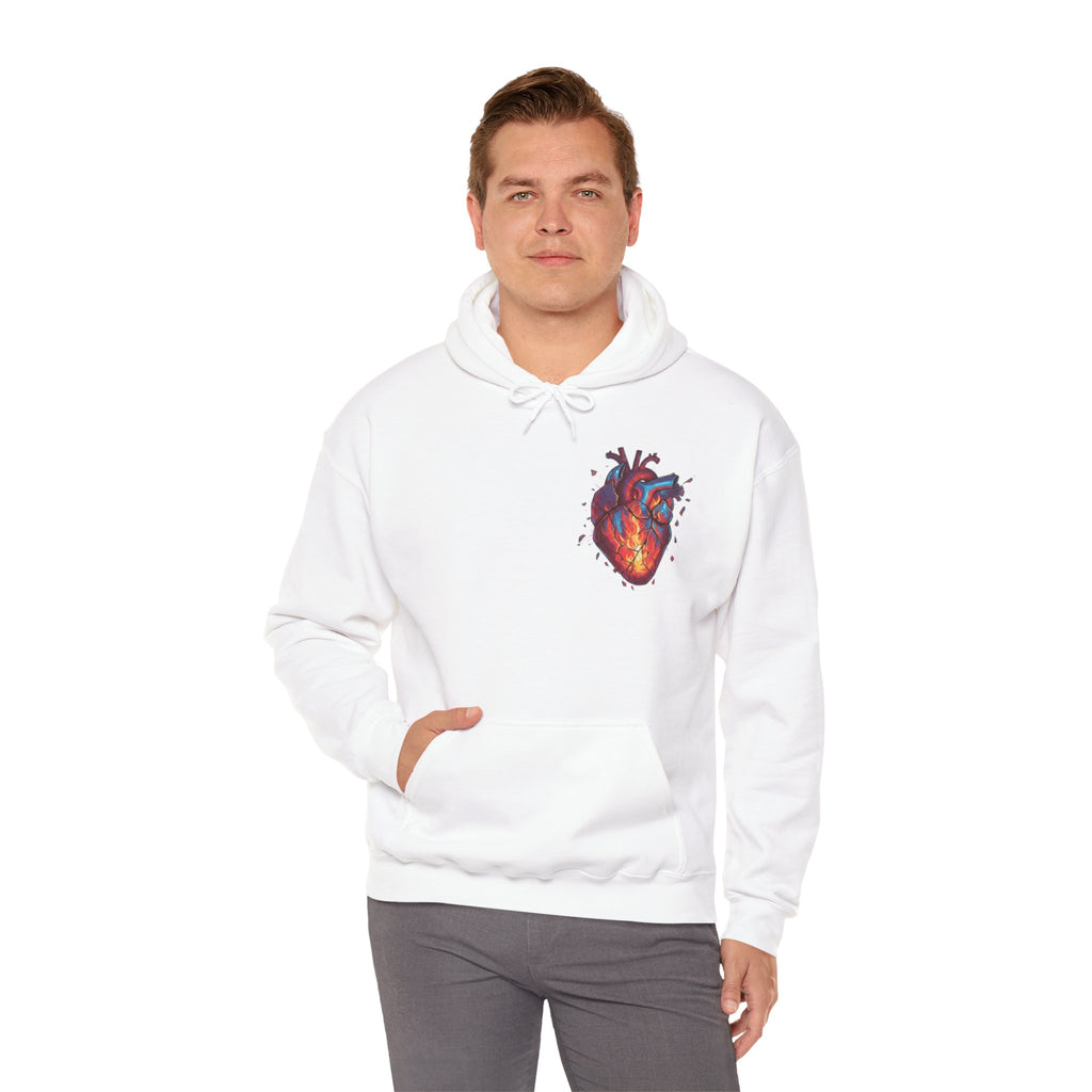 Anatomical Heart Hoodie — Colorful Watercolor Heart Graphic Pullover