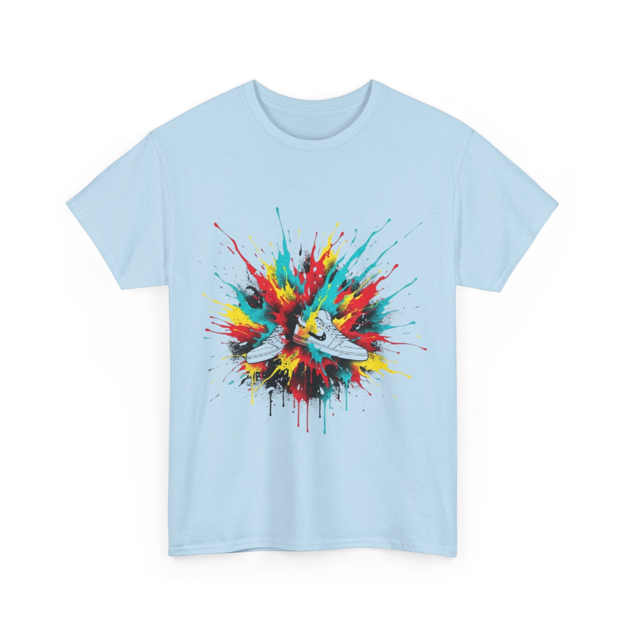 T‑Shirt — Colorful Paint Splash Sneakers Graphic Tee