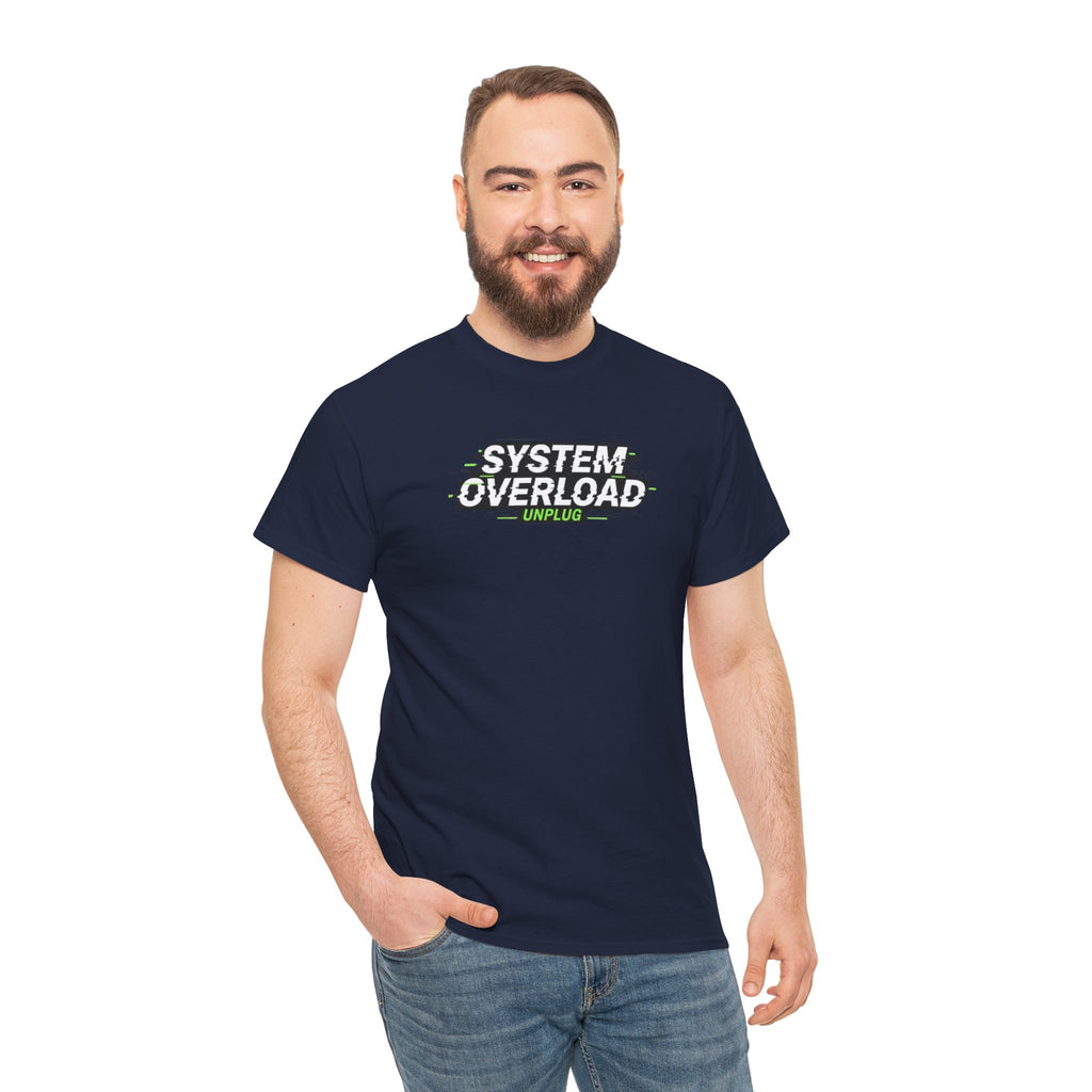 T-Shirt — "System Overload" Glitch Tech Graphic Tee