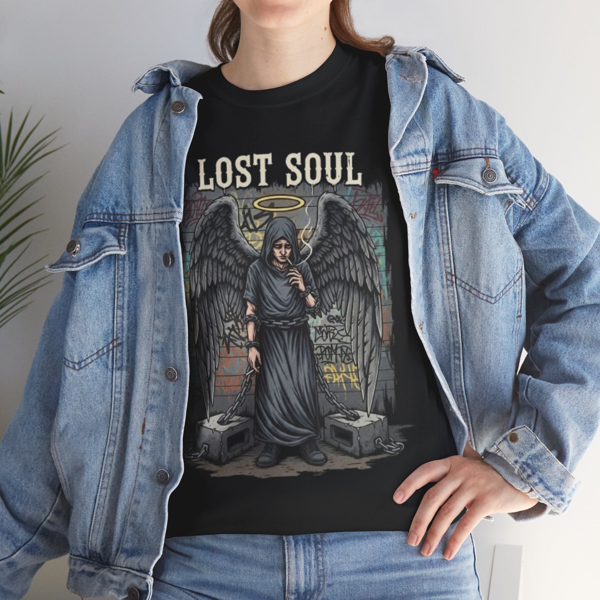 Lost Soul T-Shirt — Gothic Angel Graveyard Graphic Tee
