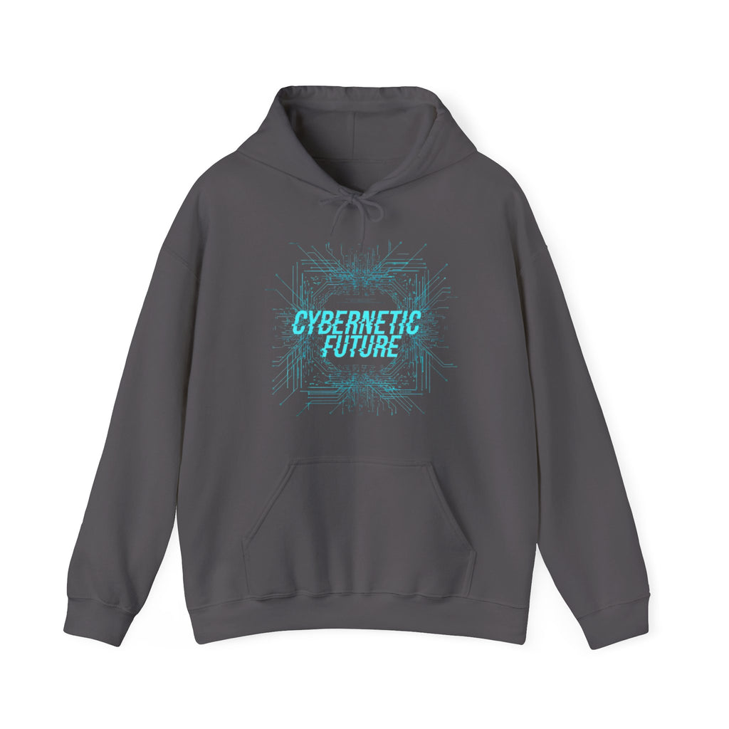 Cybernetic Future Hoodie — Futuristic Tech Graphic Pullover