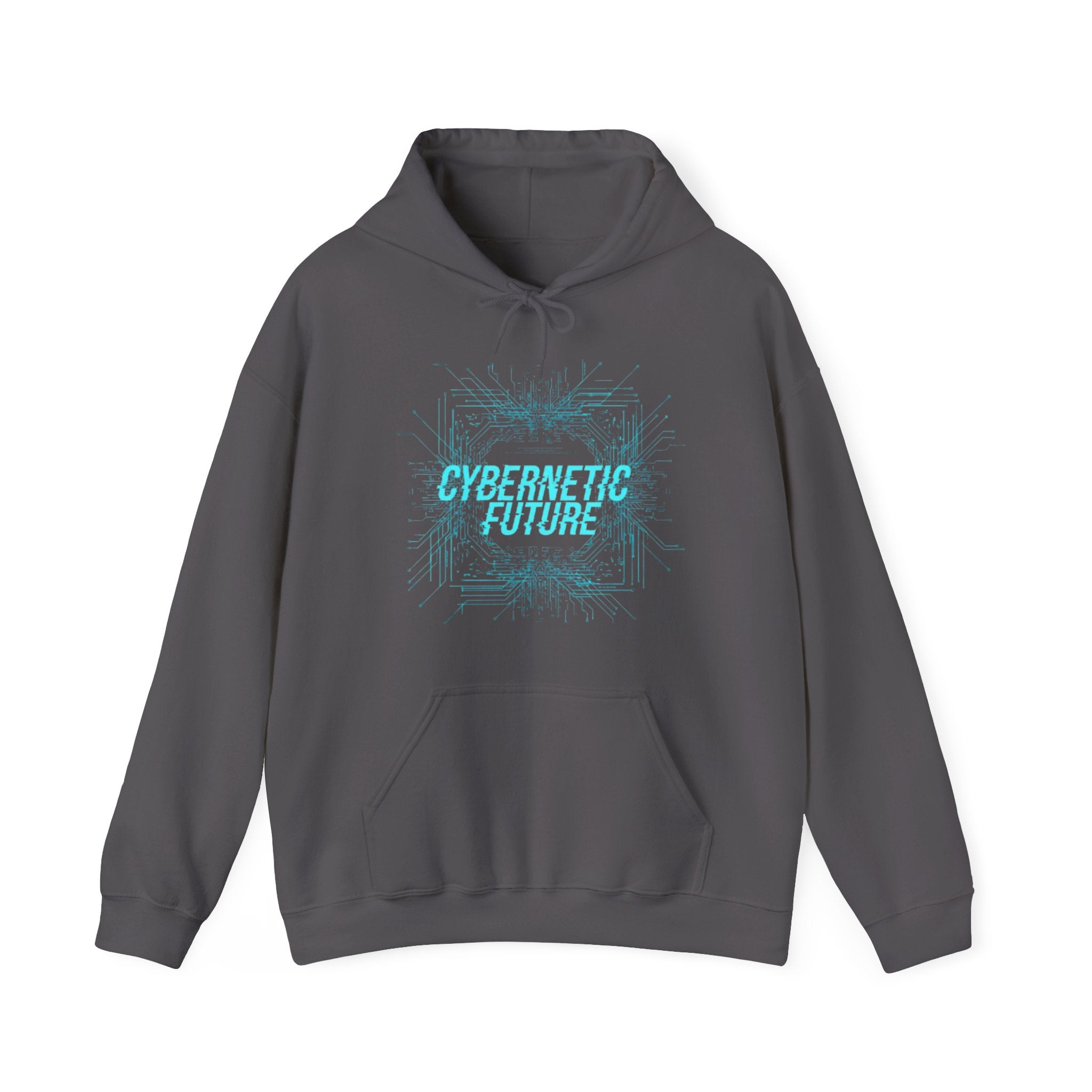 Cybernetic Future Hoodie — Futuristic Tech Graphic Pullover