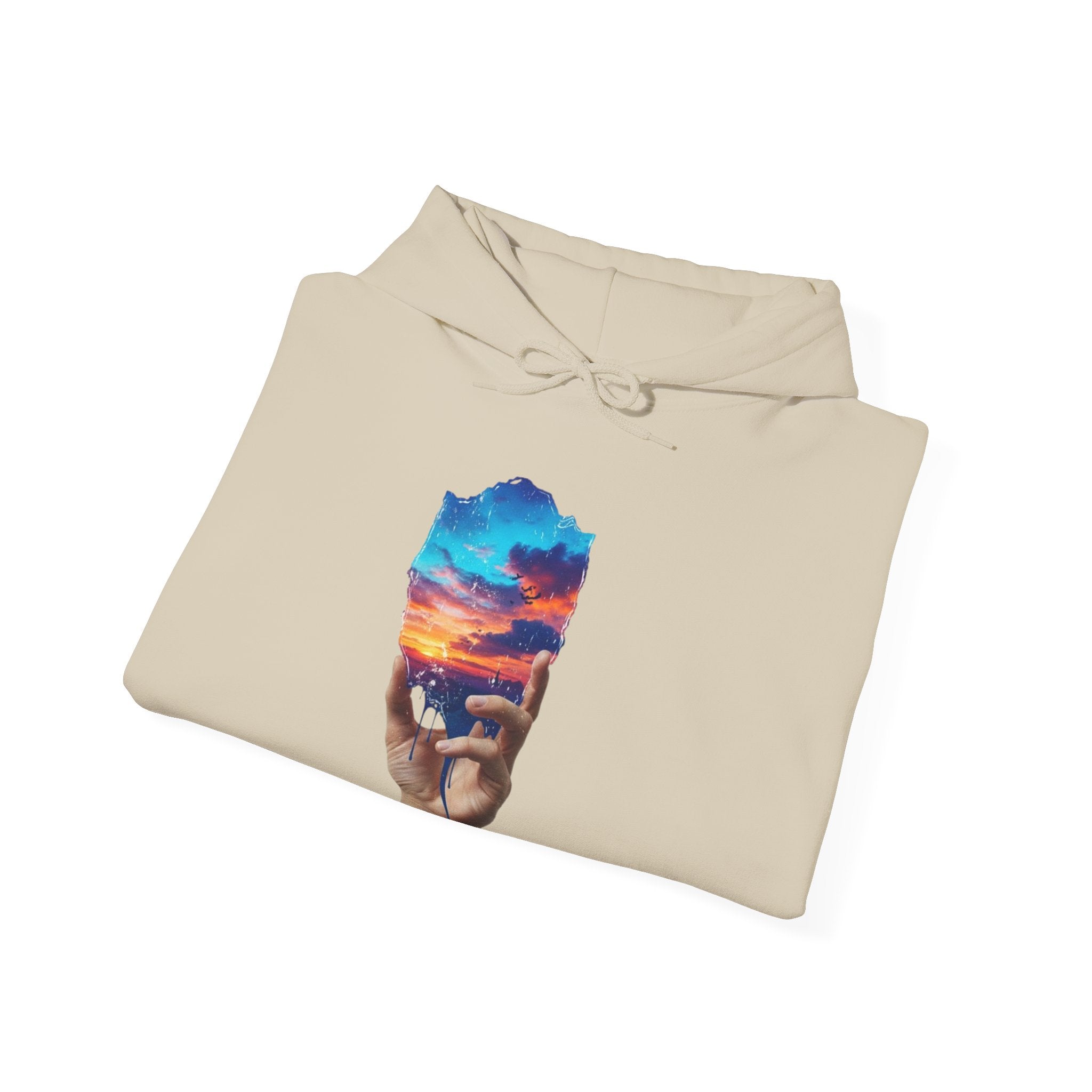 Hoodie — Hand Holding Sunset Sky Art Graphic Pullover