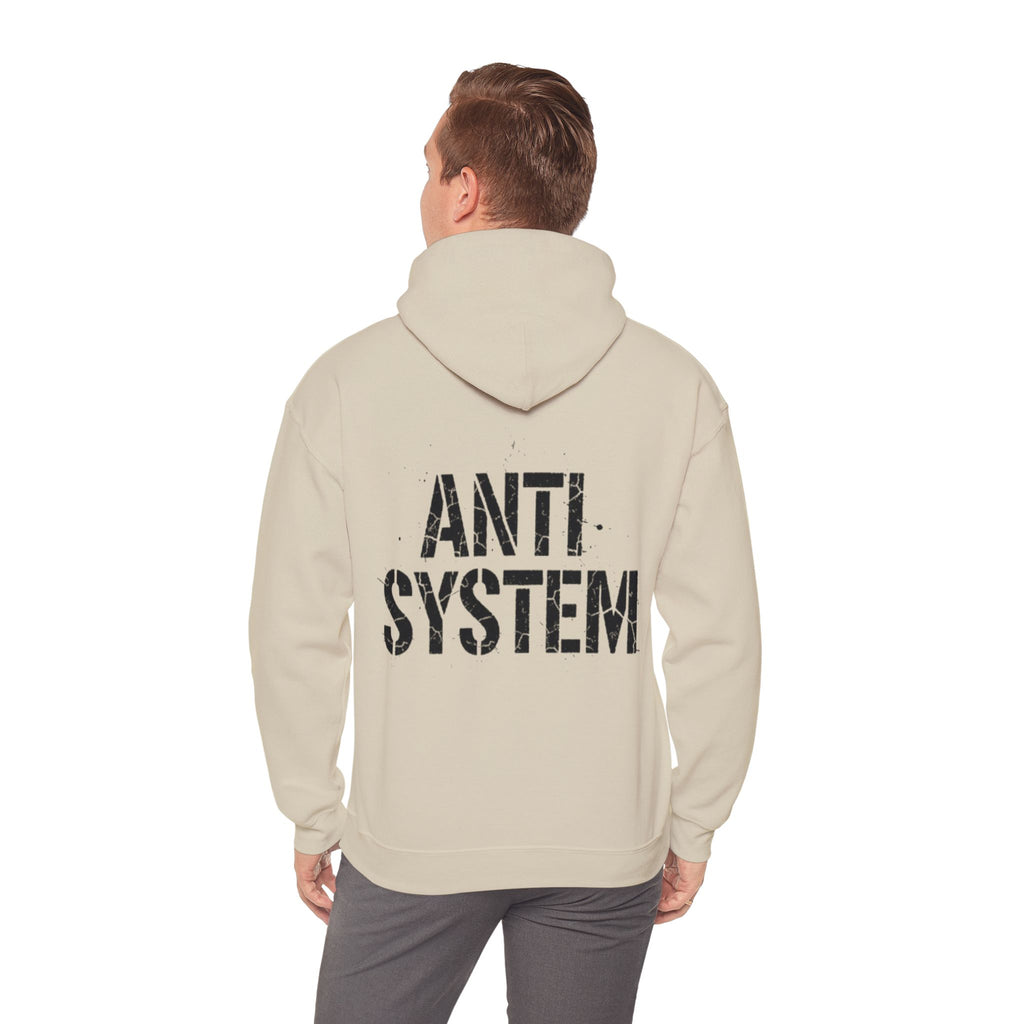Anti System Hoodie — Oborox Distressed Logo Streetwear