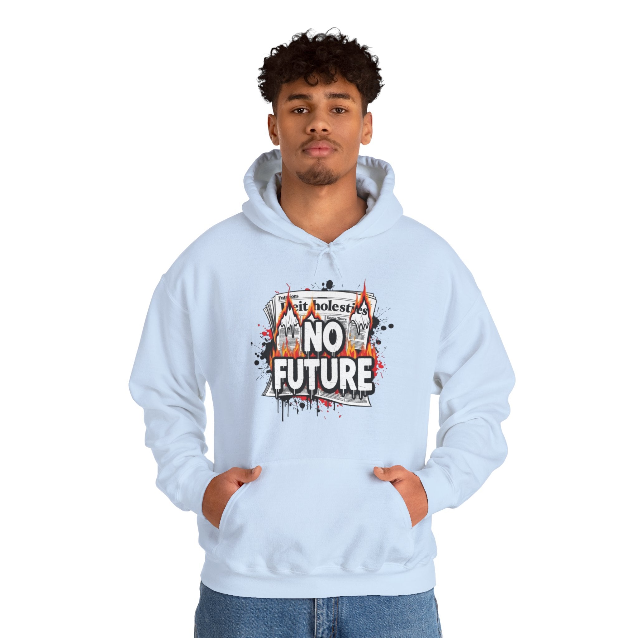 No Future Graphic Hoodie — Punk Streetwear Hoodie with 'No Future' Graffiti Design
