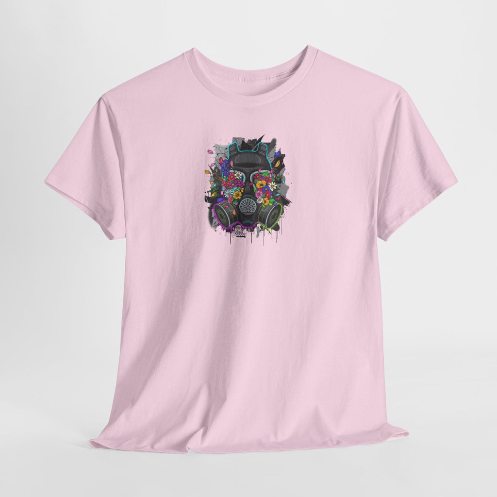 Streetwear Tee — Neon Skull Floral Graphic