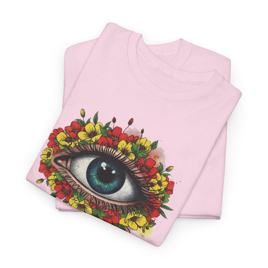 Mystic Floral Eye T-Shirt — Botanical All-Seeing Eye Graphic Tee